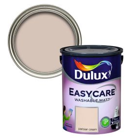 Dulux Easycare Parisian cream Flat matt Emulsion paint, 5L