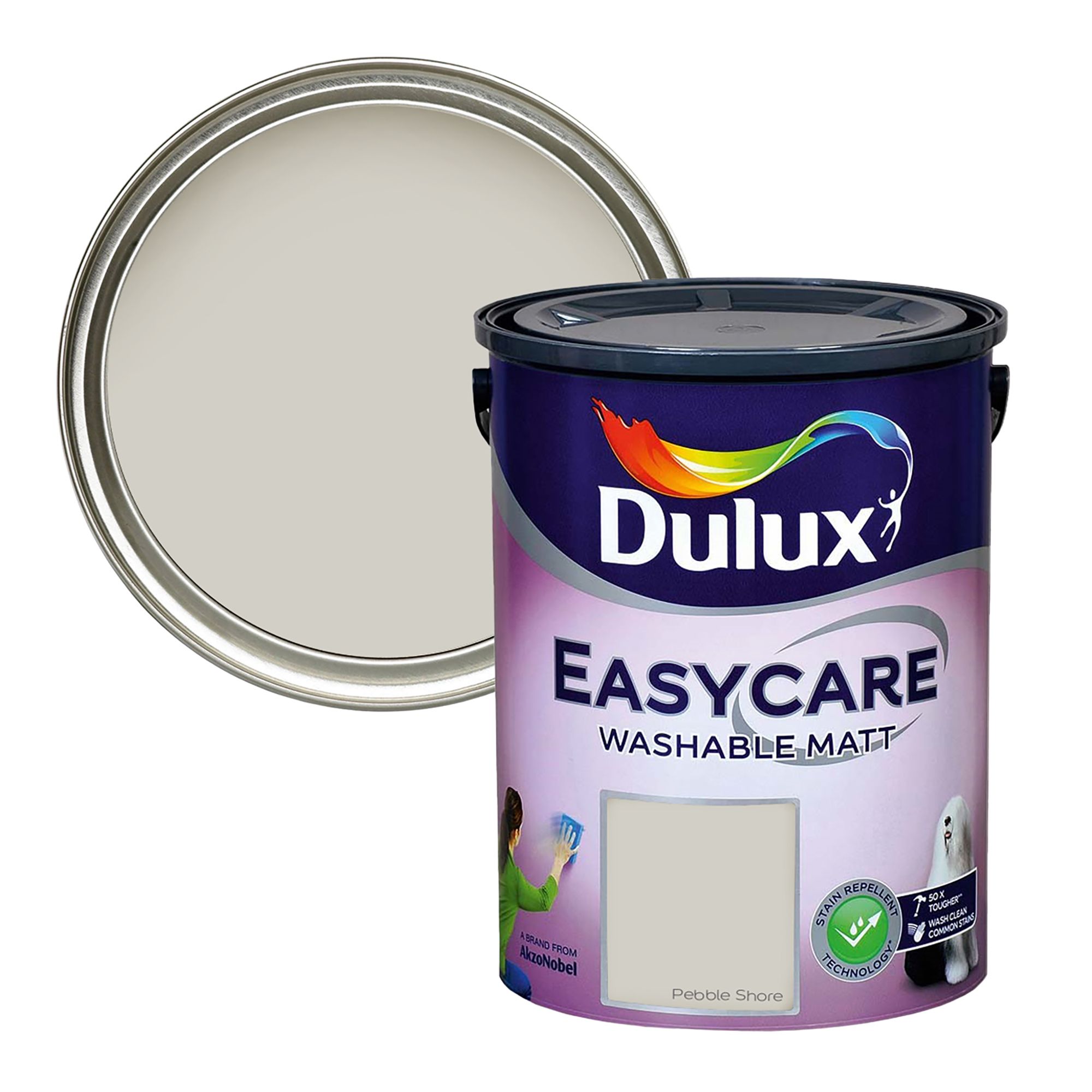 Dulux Easycare Pebble Shore Matt Wall paint, 5L DIY at B&Q