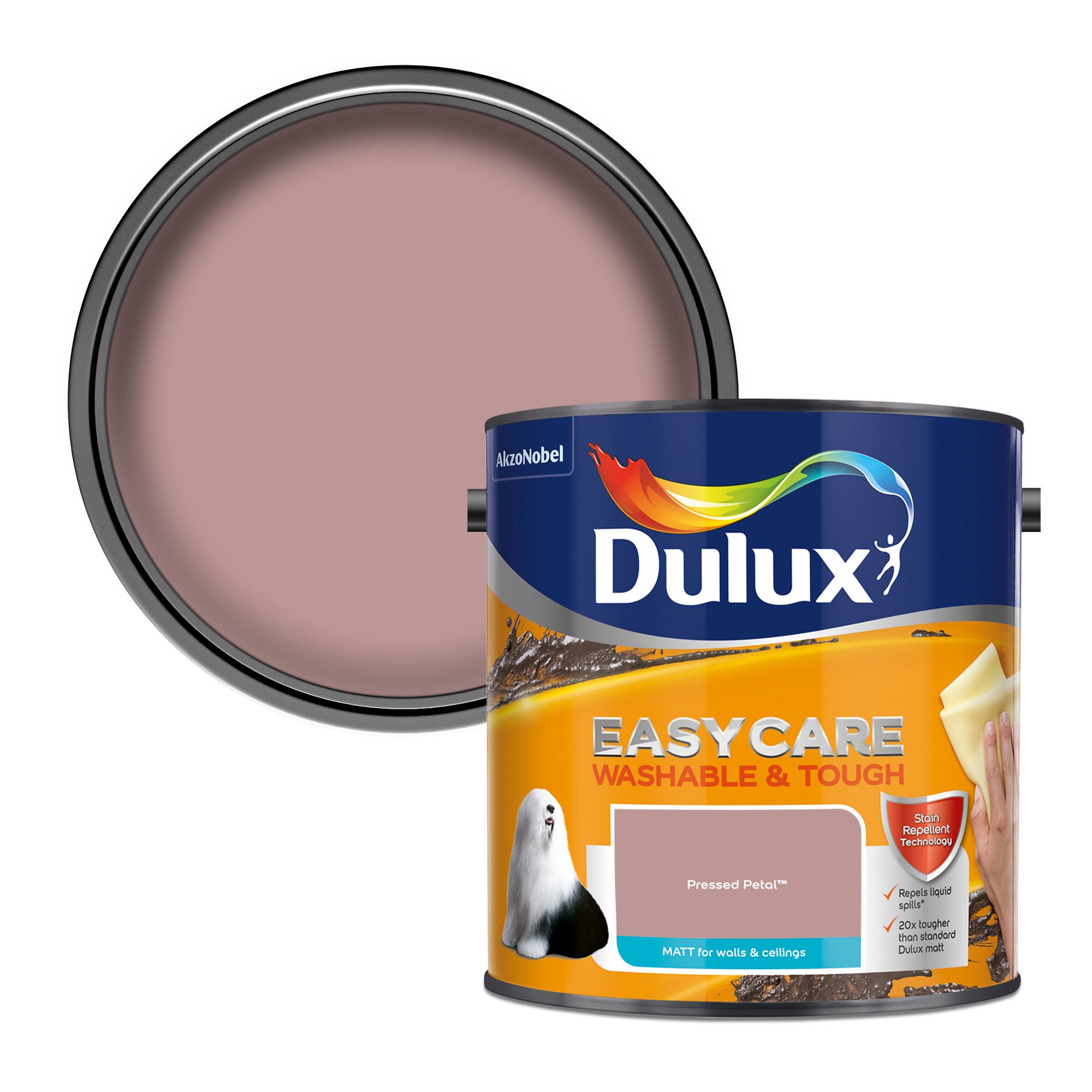 Dulux Easycare Pressed Petal Matt Wall paint, 2.5L