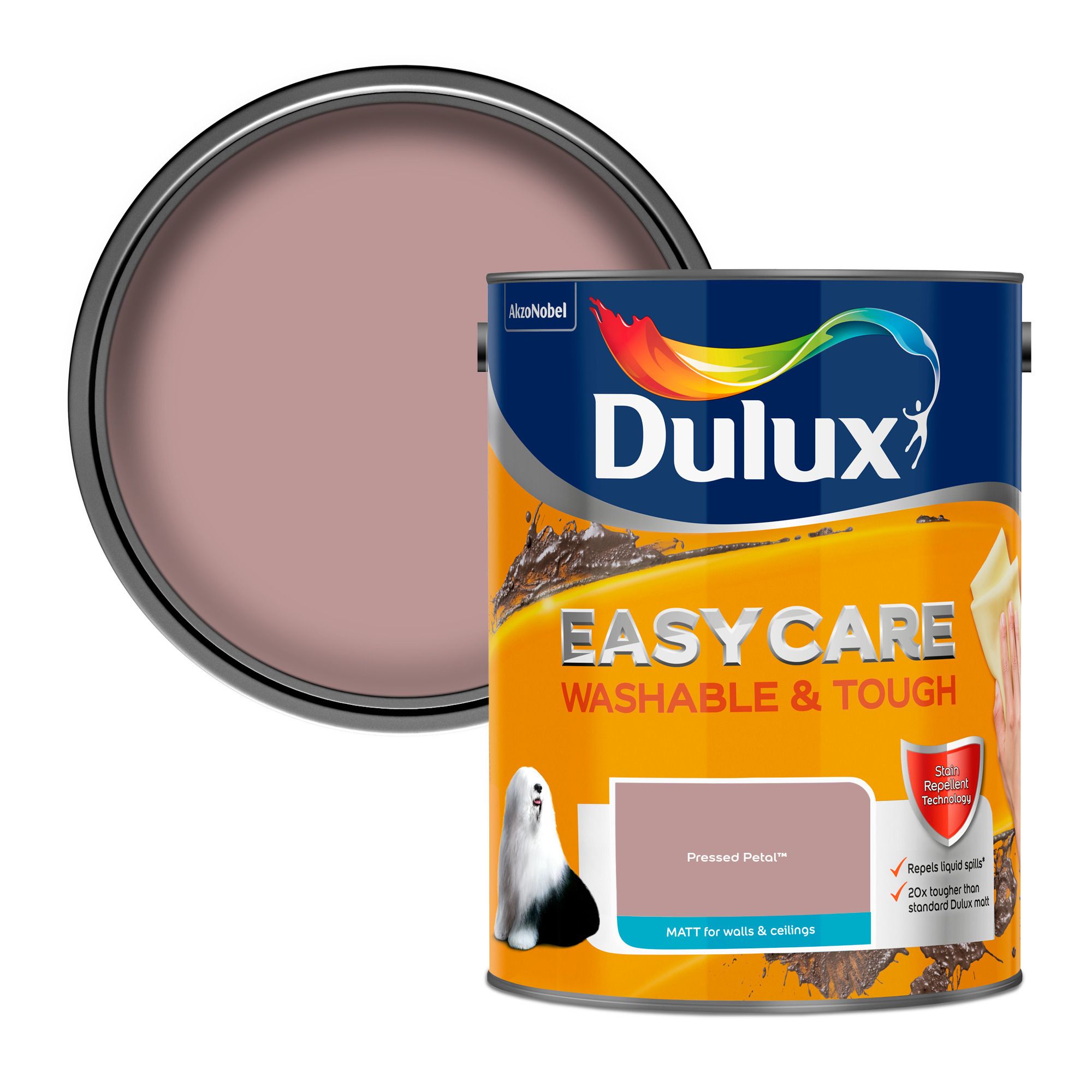 Dulux Easycare Pressed Petal Matt Wall paint, 5L