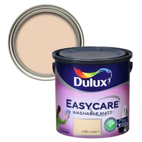 Dulux Easycare Raffia cream Flat matt Emulsion paint, 2.5L