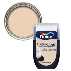 Dulux Easycare Raffia cream Flat matt Emulsion paint, 30ml