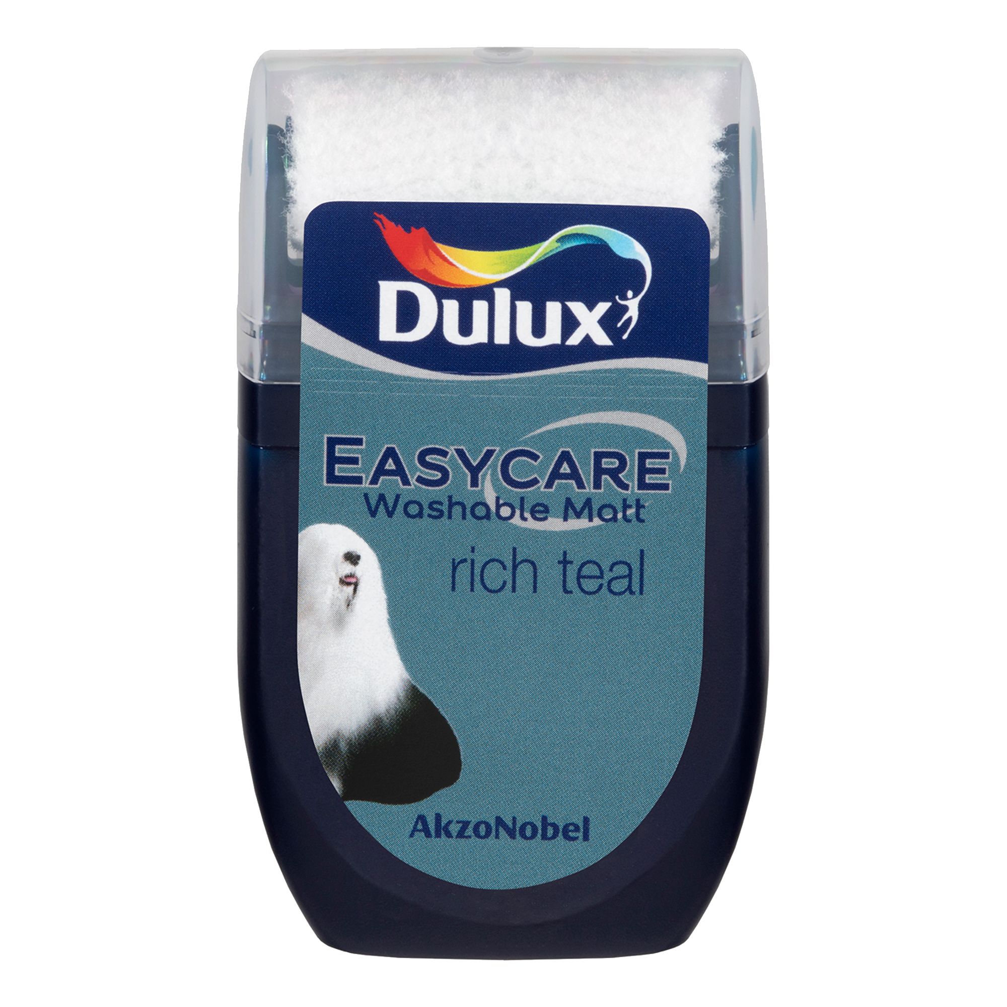 Dulux Easycare Rich teal Flat matt Wall & ceiling Emulsion paint, 30ml Tester pot