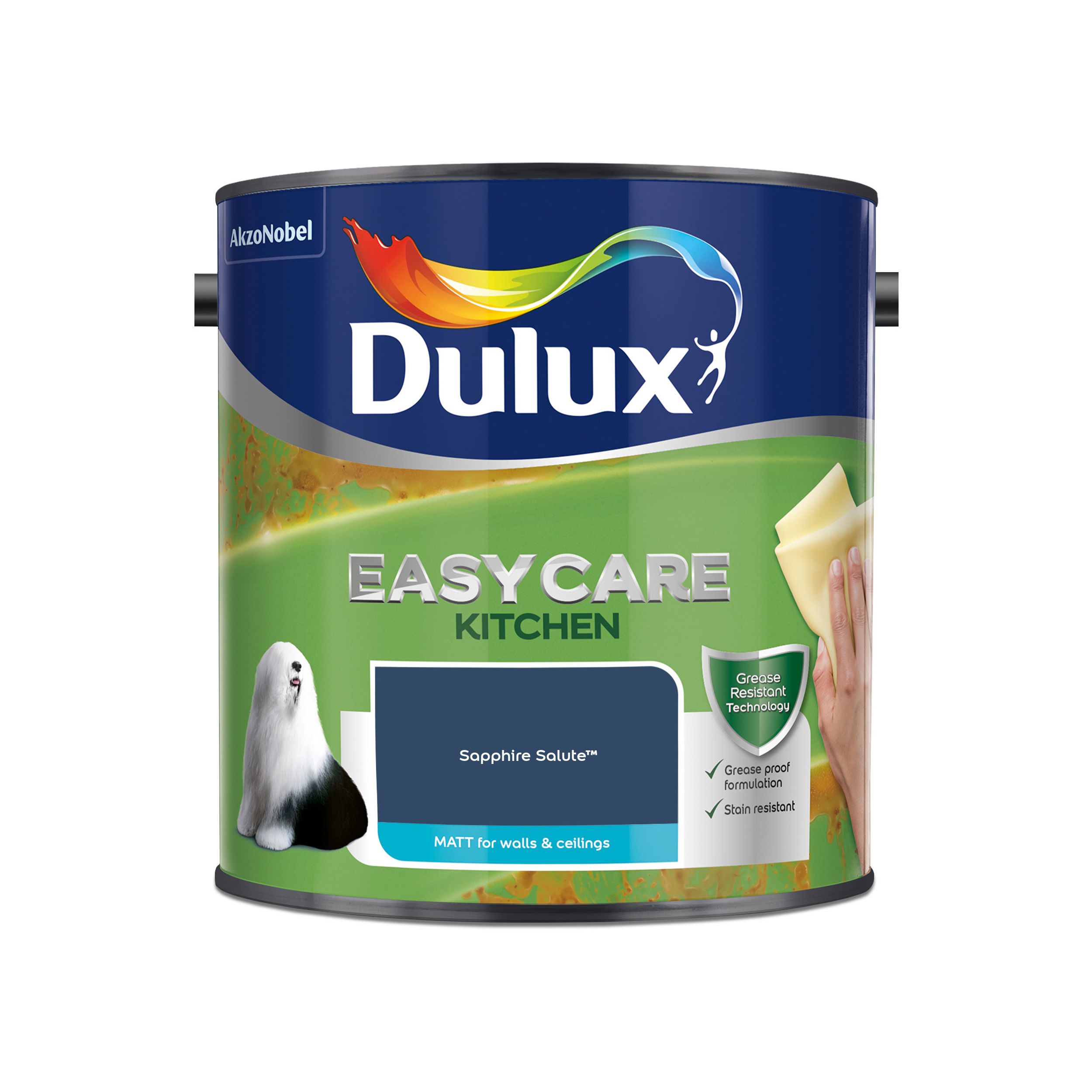Dulux Easycare Sapphire salute Matt Emulsion paint, 2.5L