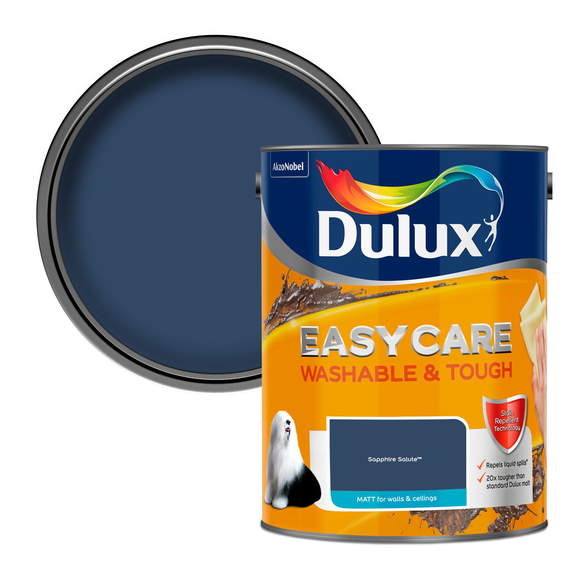 Dulux Easycare Sapphire Salute Matt Wall paint, 5L