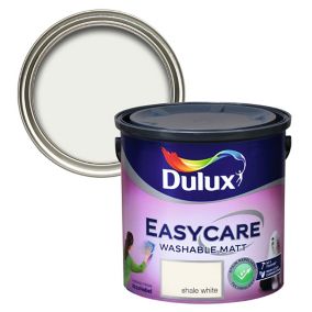 Dulux Easycare Shale white Flat matt Emulsion paint, 2.5L