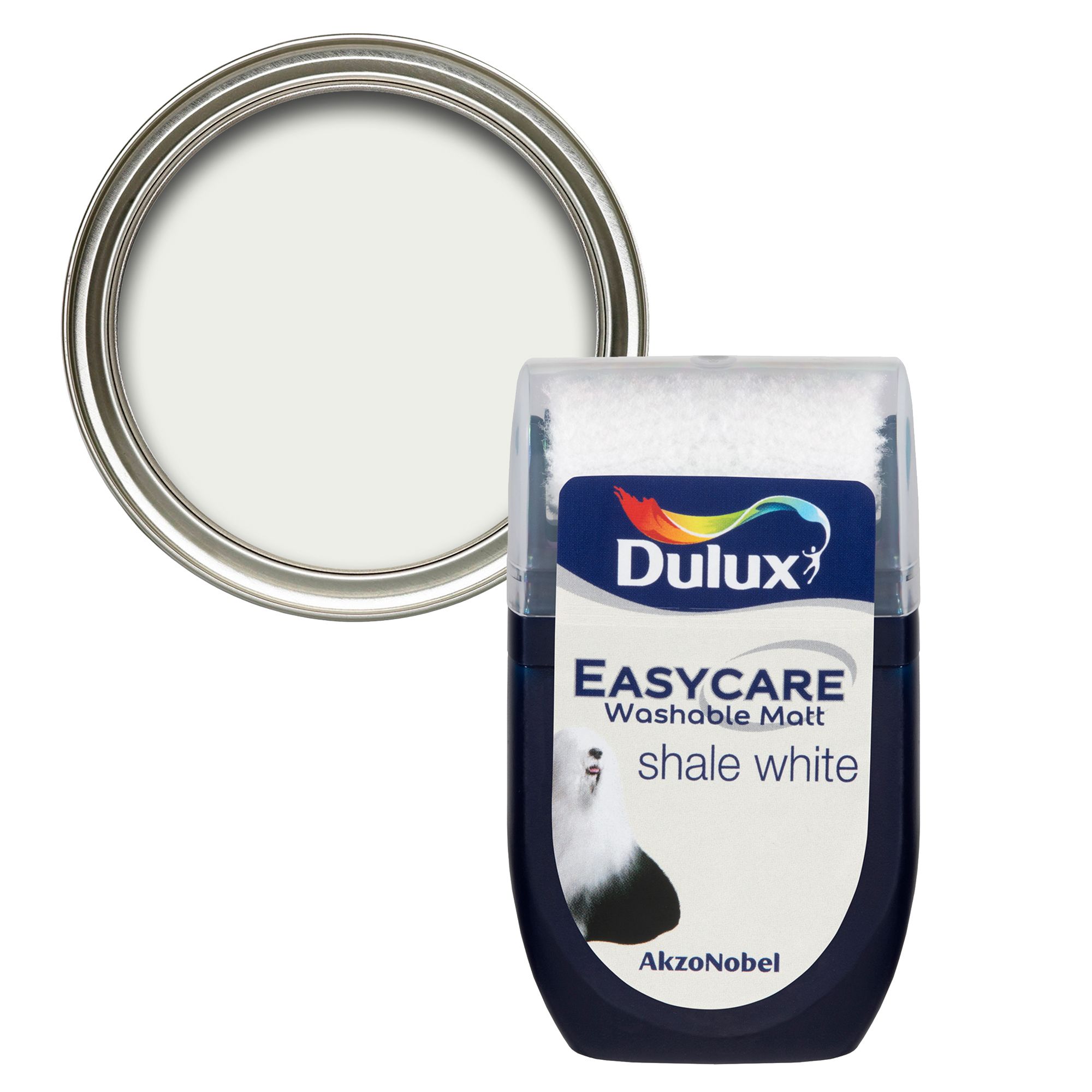 Dulux Easycare Shale white Flat matt Wall & ceiling Emulsion paint, 30ml Tester pot