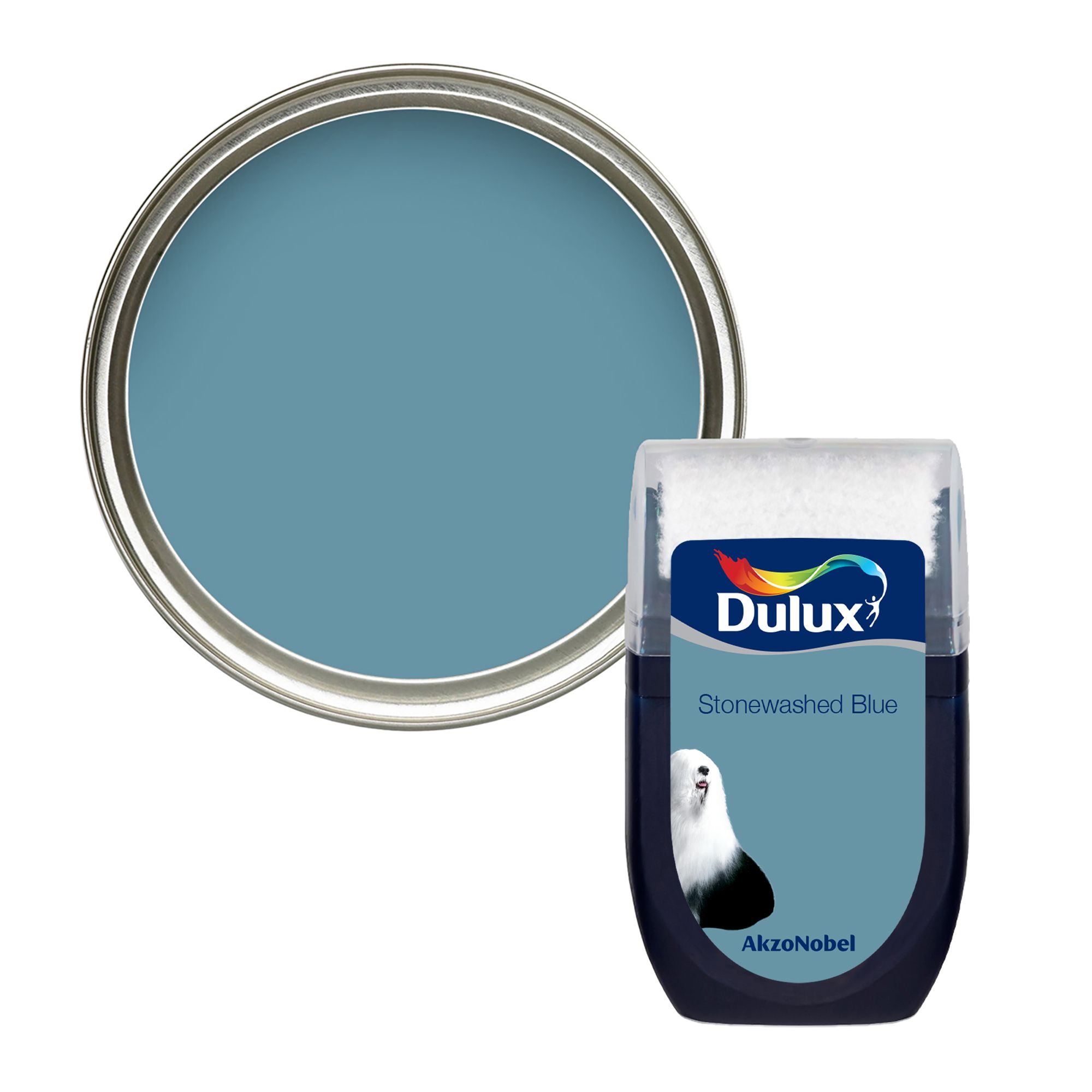 Dulux Easycare Stonewashed Blue Matt Wall paint, 30ml DIY at B&Q