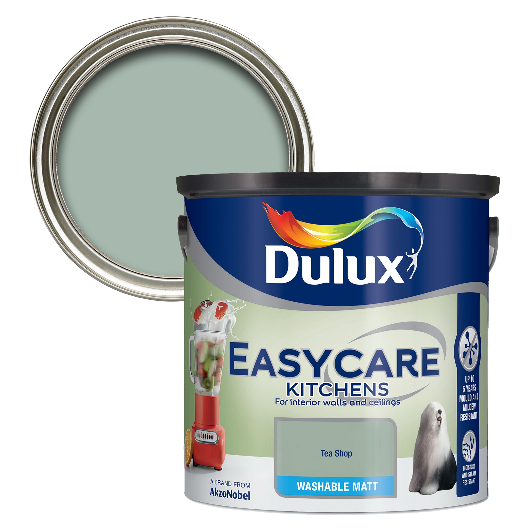 Dulux Easycare Tea shop Flat matt Emulsion paint, 2.5L