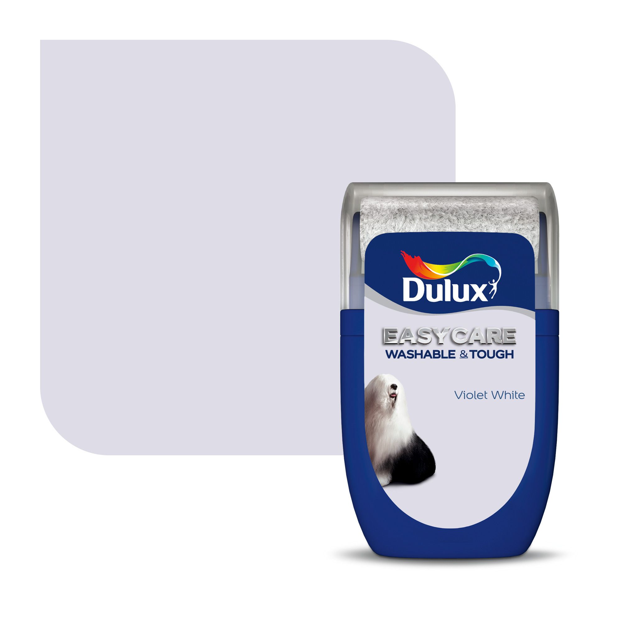 Dulux Easycare Violet white Matt Emulsion paint, 30ml DIY at B&Q