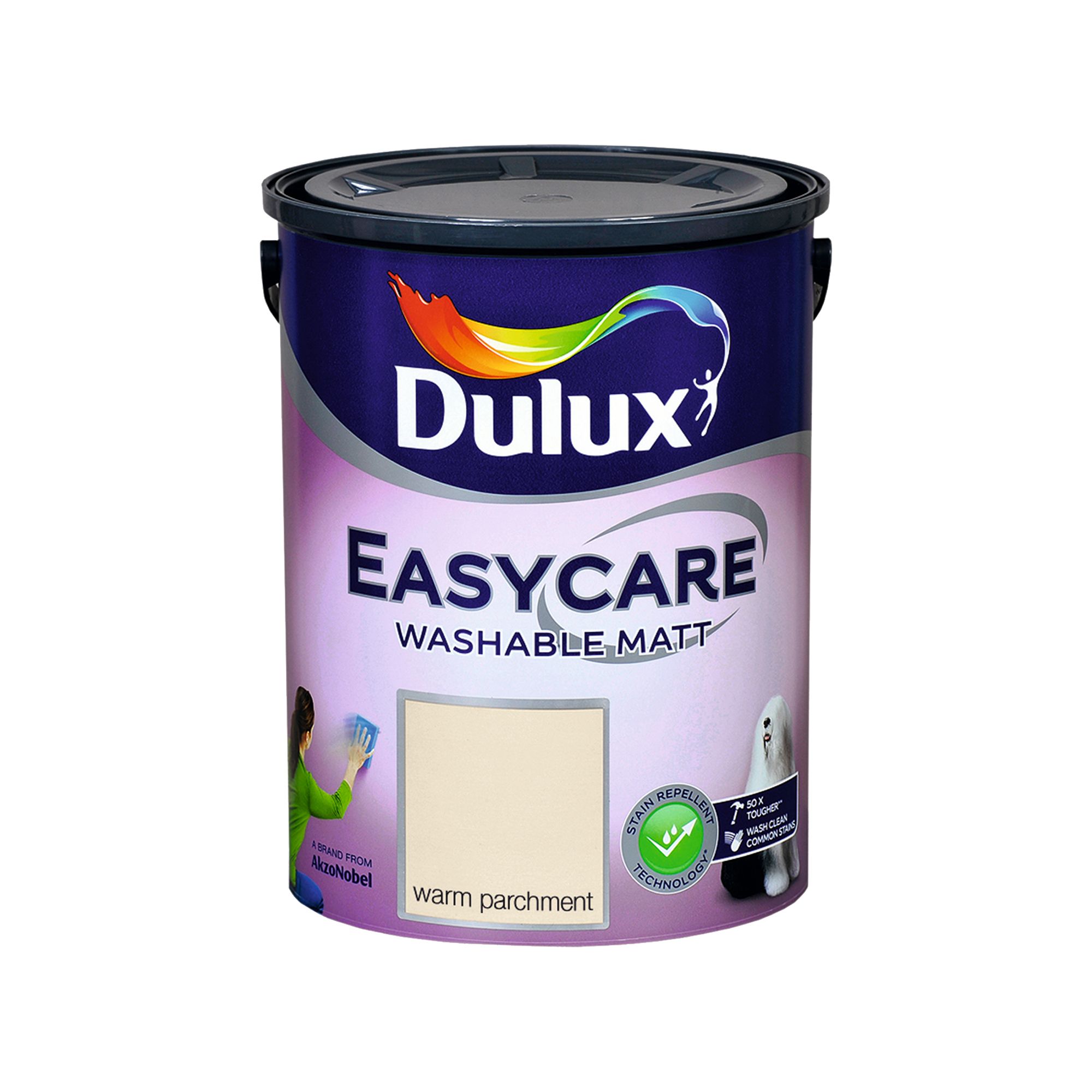 Dulux Easycare Warm parchment Flat matt Wall & ceiling Emulsion paint, 5L