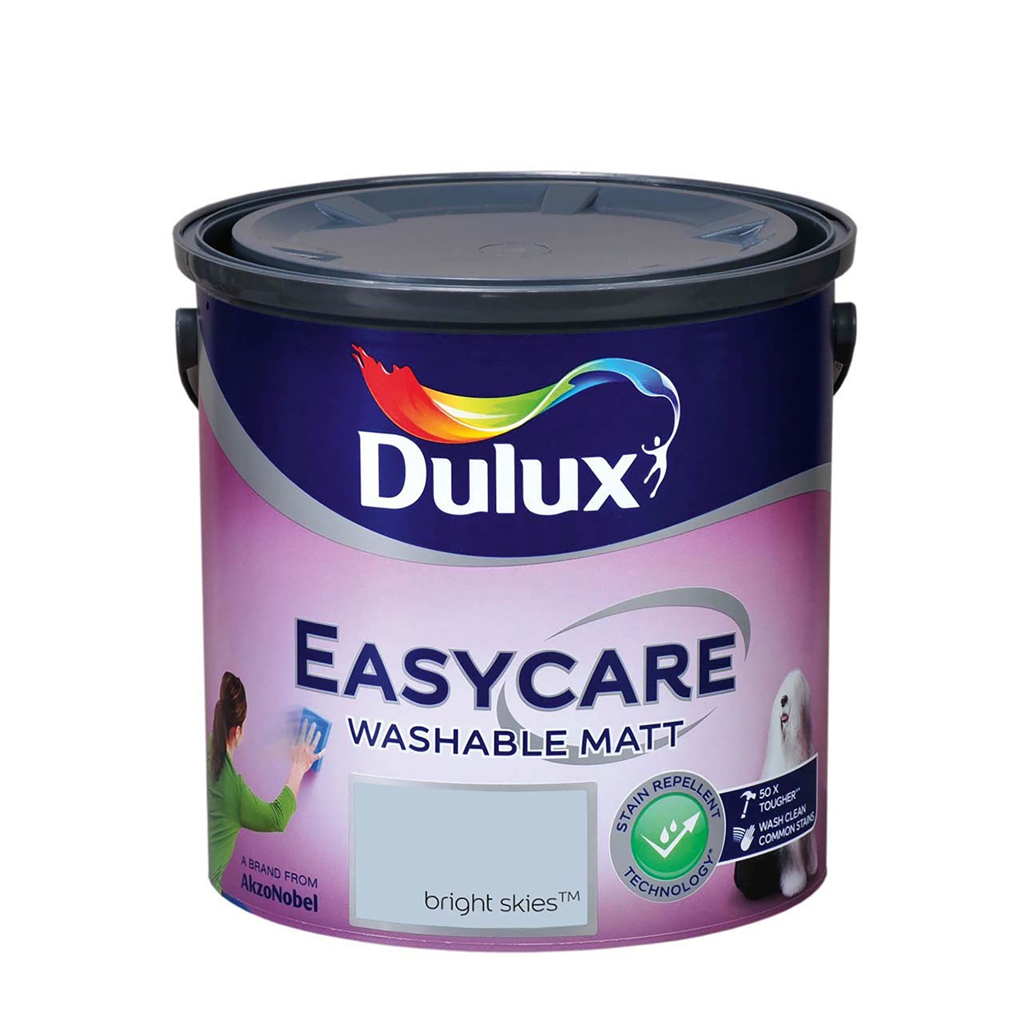 Dulux Easycare Washable & Tough Bright Skies Matt Wall & ceiling Emulsion paint, 2.5L