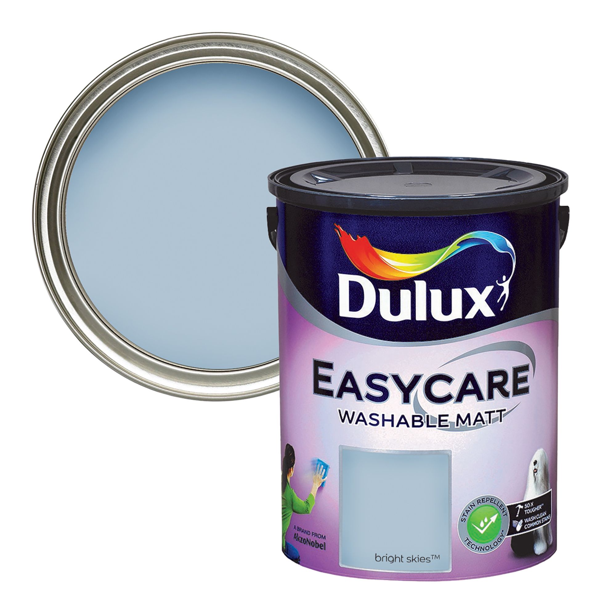 Dulux Easycare Washable & Tough Bright Skies Matt Wall & ceiling Emulsion paint, 5L