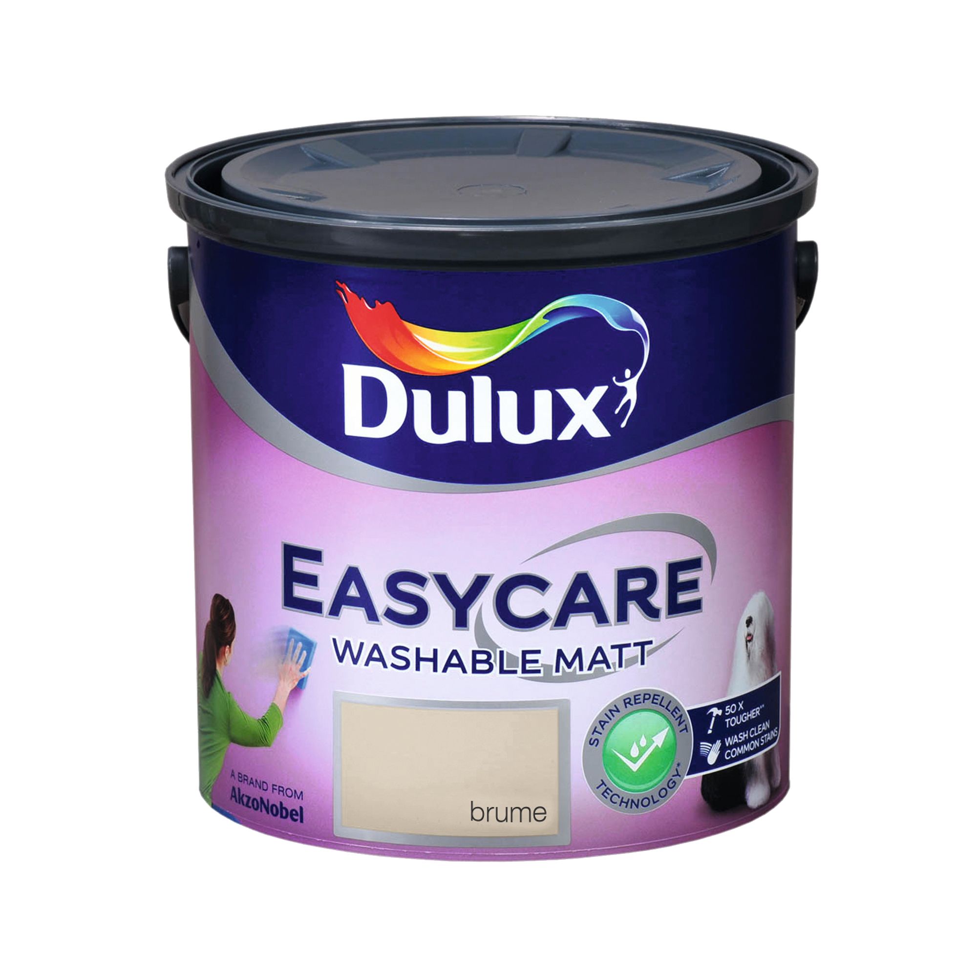 Dulux Easycare Washable & Tough Brume Matt Wall & ceiling Emulsion paint, 2.5L
