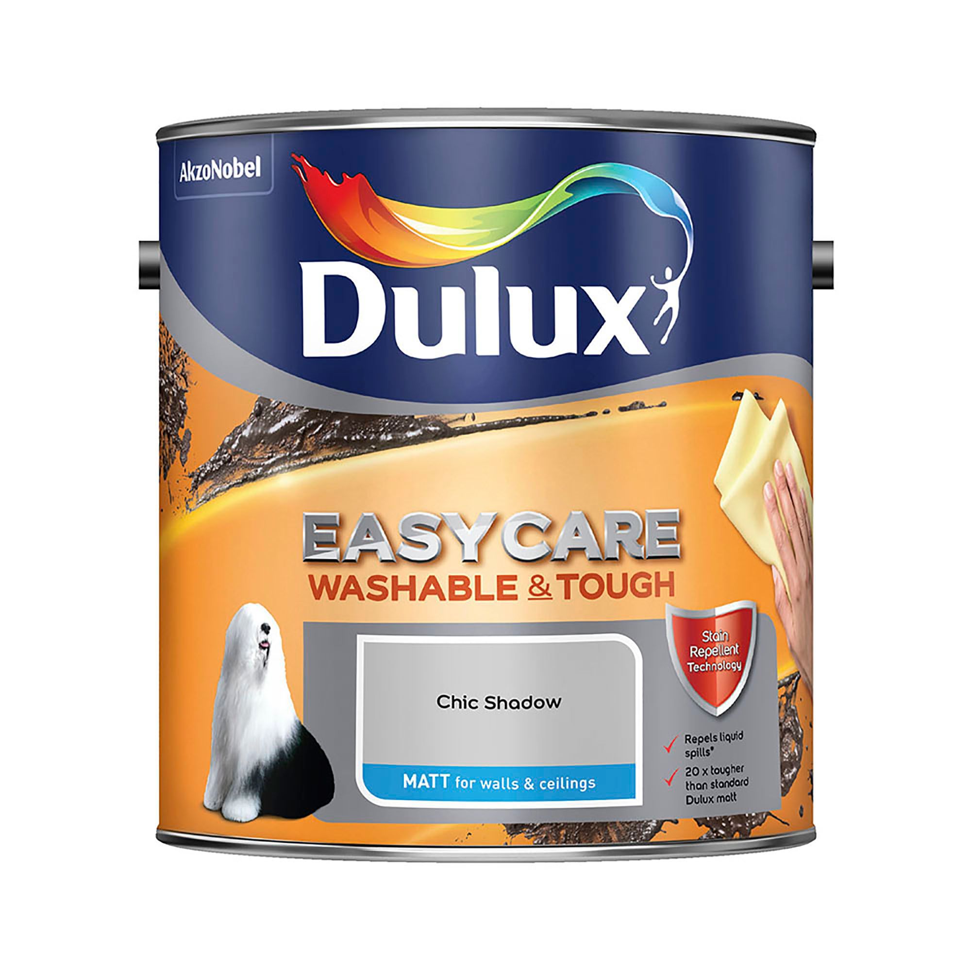 Dulux Easycare Washable & Tough Chic shadow Matt Wall & ceiling Emulsion paint, 2.5L