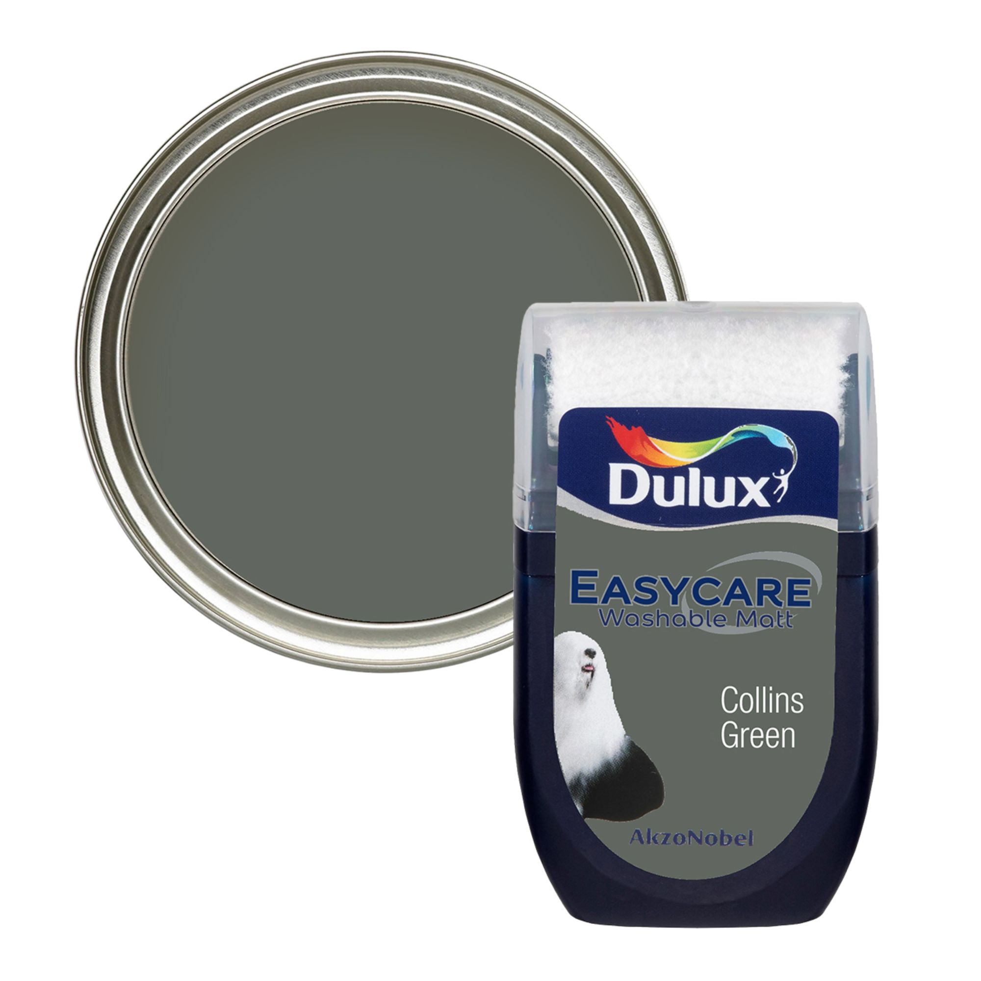 Dulux Easycare Washable & Tough Collins Green Matt Wall & ceiling Emulsion paint, 30ml Tester pot