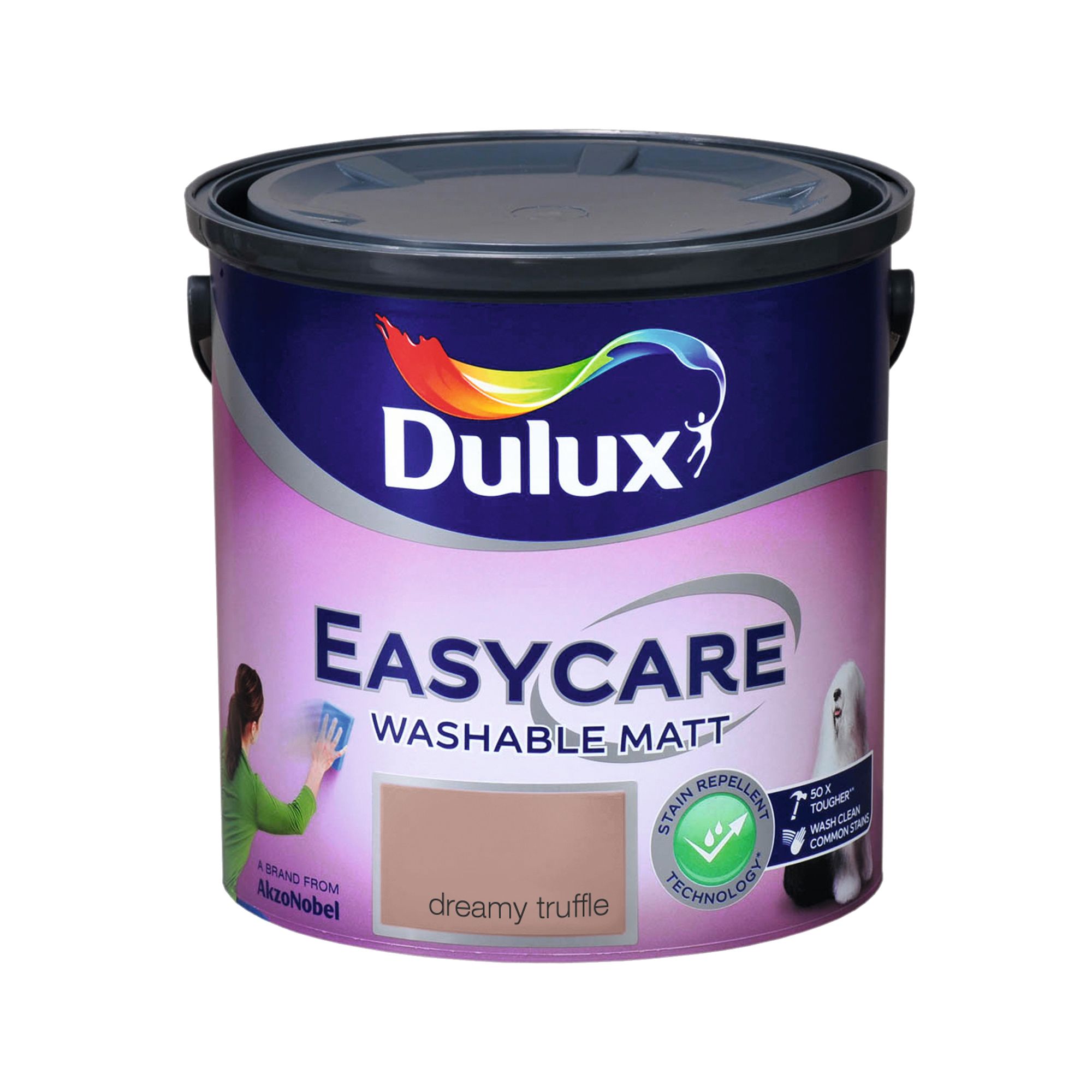Dulux Easycare Washable & Tough Dreamy Truffle Matt Wall & ceiling Emulsion paint, 2.5L
