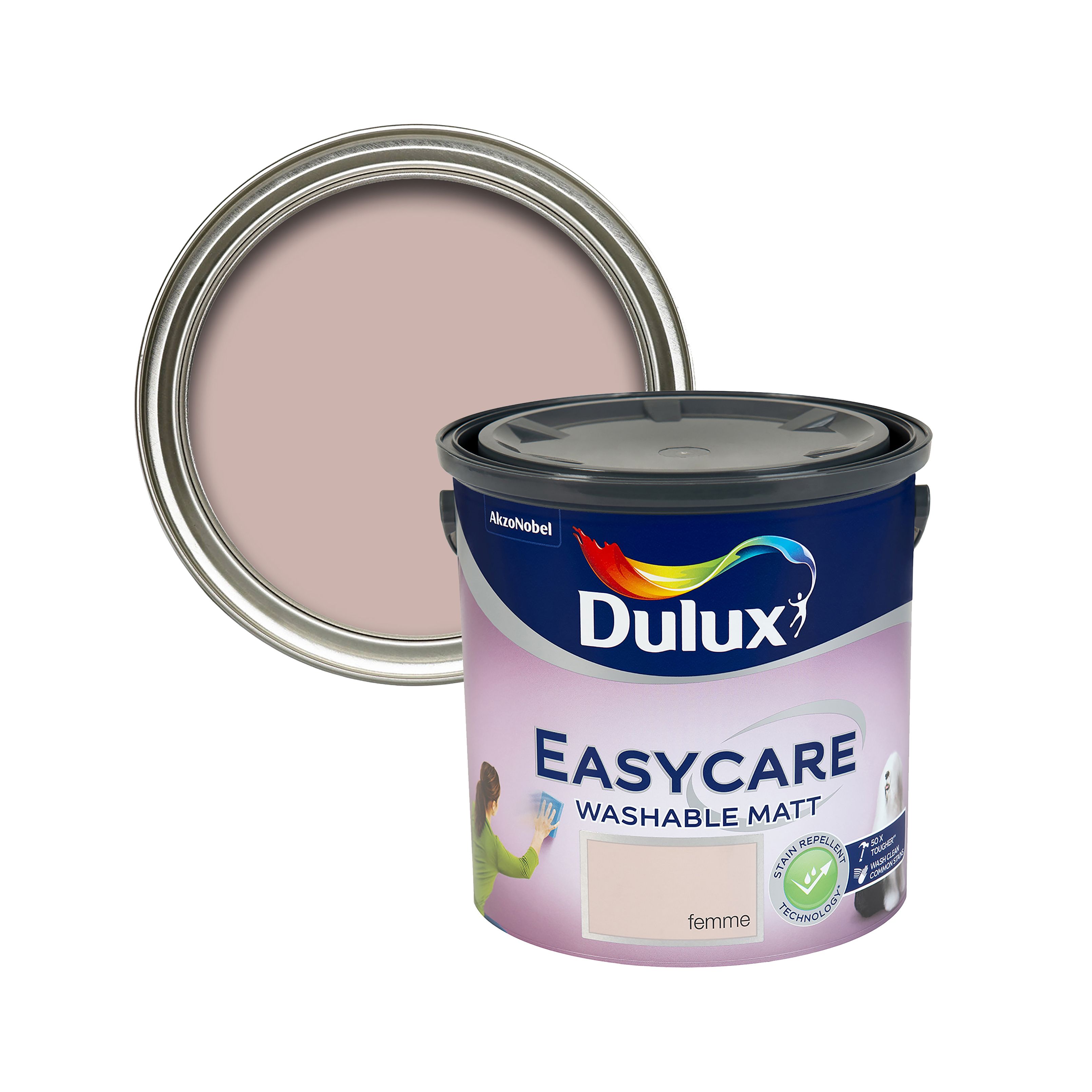 Dulux Easycare Washable & Tough Femme Matt Wall & ceiling Emulsion paint, 2.5L