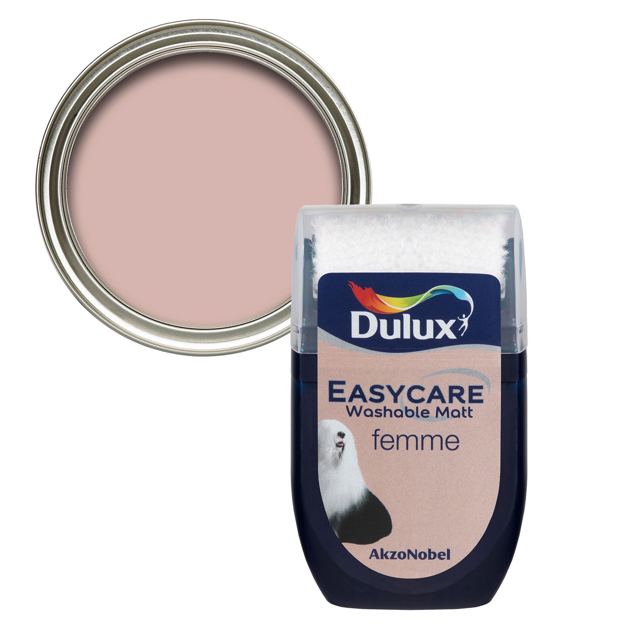 Dulux Easycare Washable & Tough Femme Matt Wall & ceiling Emulsion paint, 30ml Tester pot