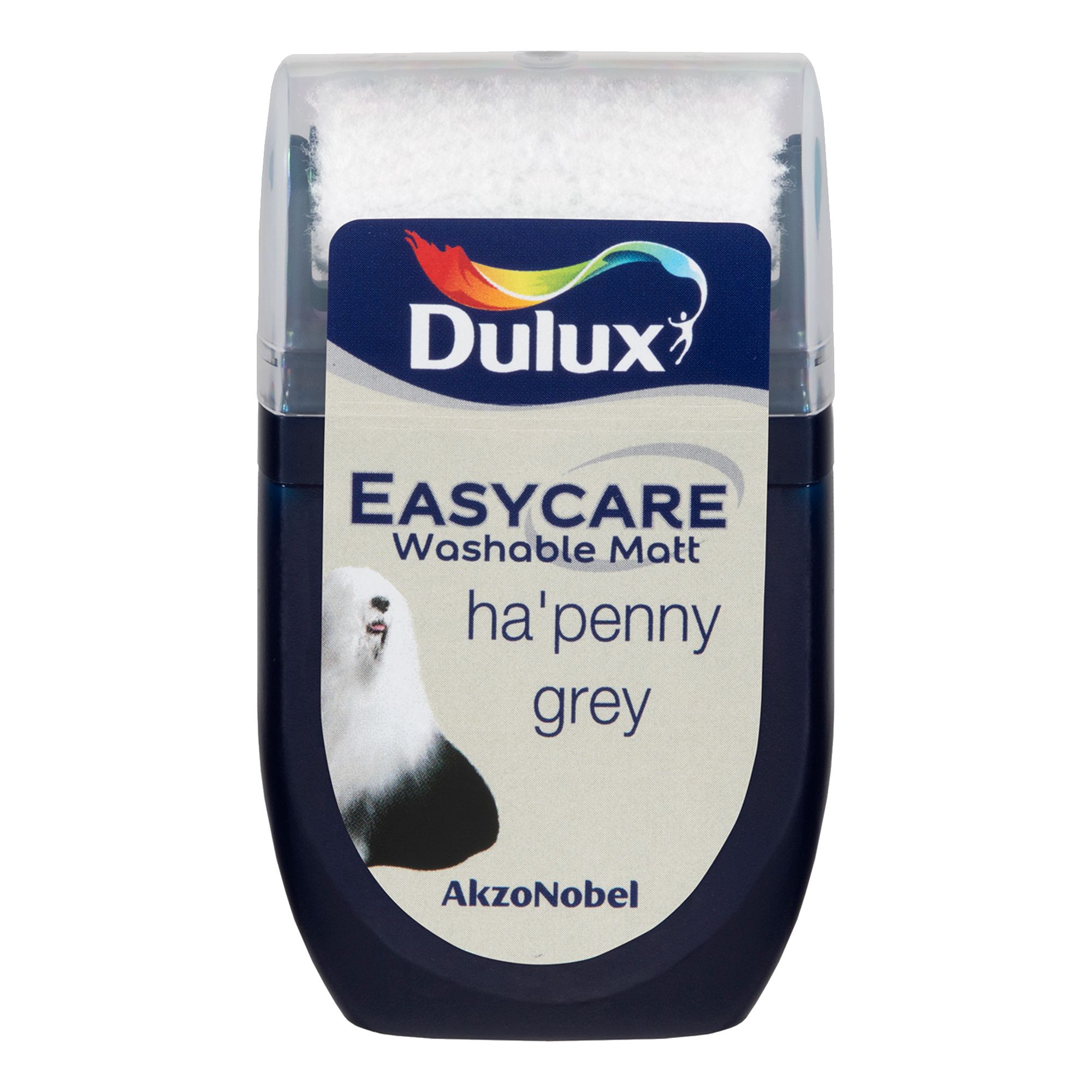 Dulux Easycare Washable & Tough Ha'Penny Grey Matt Wall & ceiling Emulsion paint, 30ml Tester pot