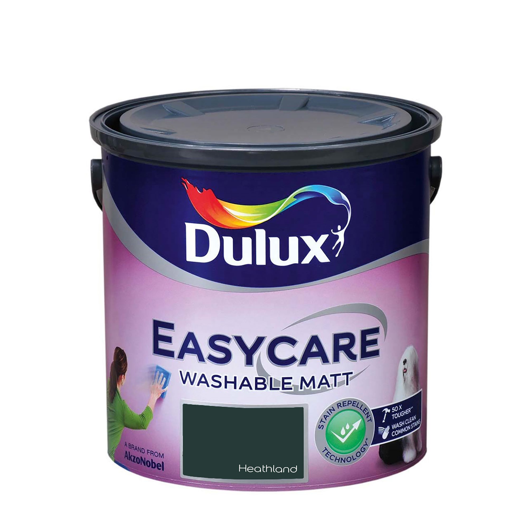 Dulux Easycare Washable & Tough Heathland Matt Wall & ceiling Emulsion paint, 2.5L