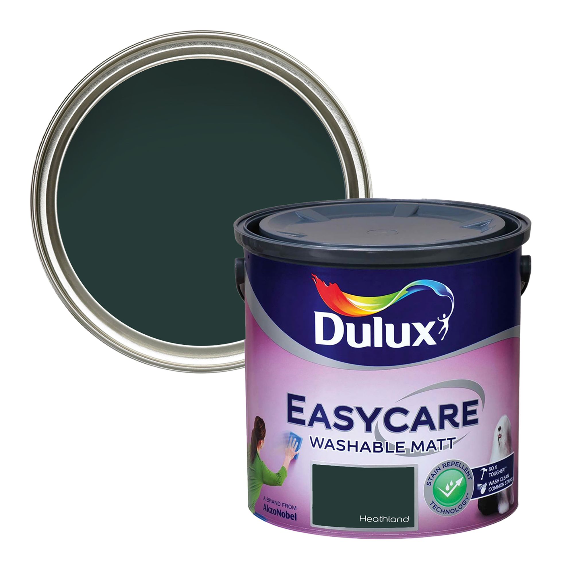 Dulux Easycare Washable & Tough Heathland Matt Wall & ceiling Emulsion paint, 2.5L