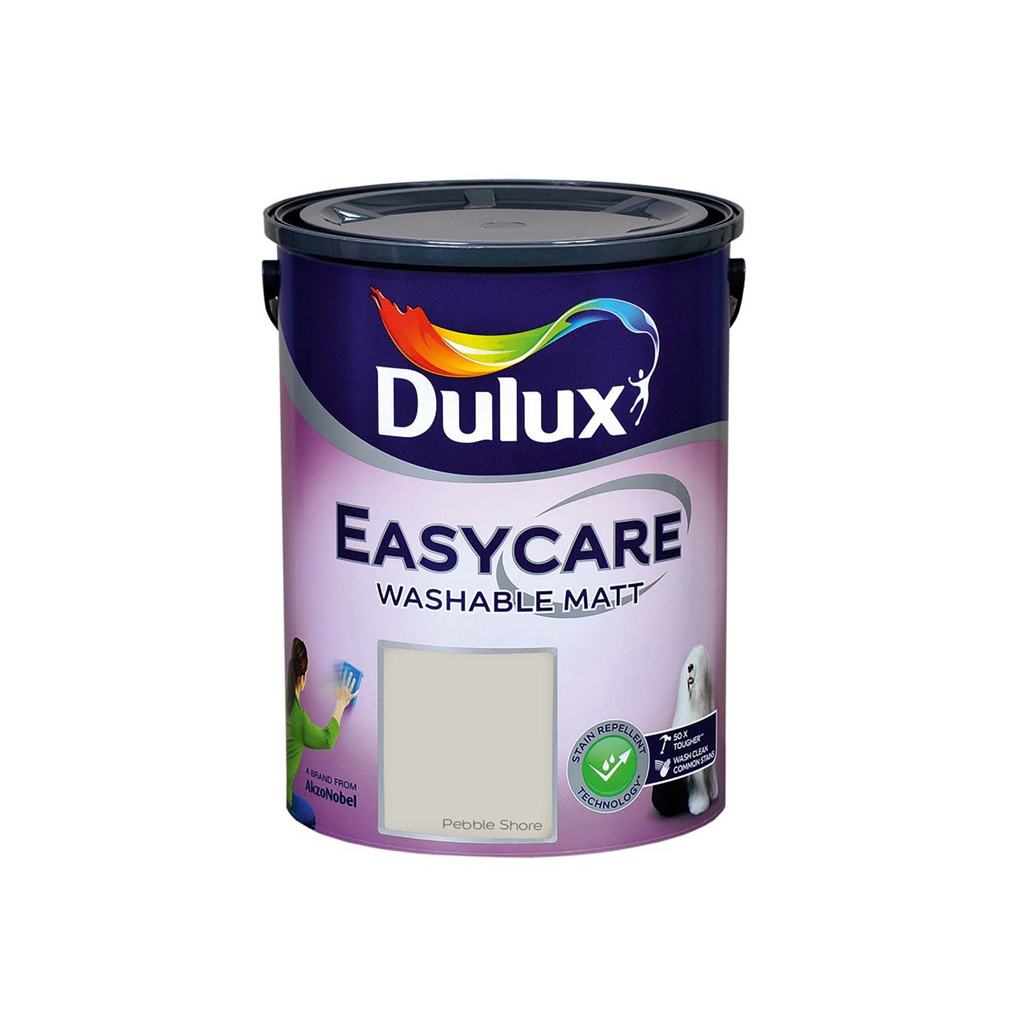 Dulux Easycare Washable & Tough Pebble Shore Matt Wall & ceiling Emulsion paint, 5L