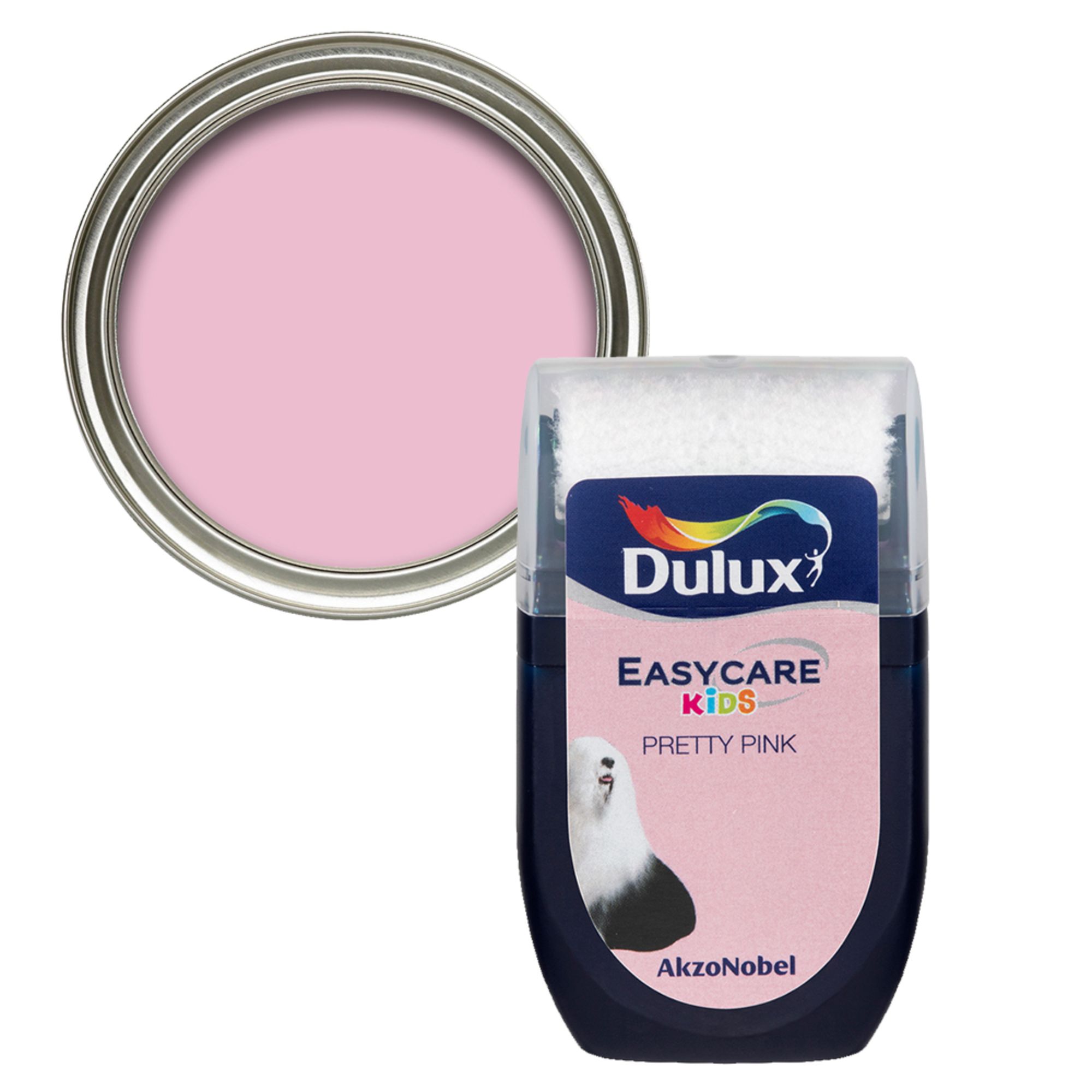 Dulux Easycare Washable & Tough Pretty Pink Matt Wall & ceiling Emulsion paint, 30ml Tester pot