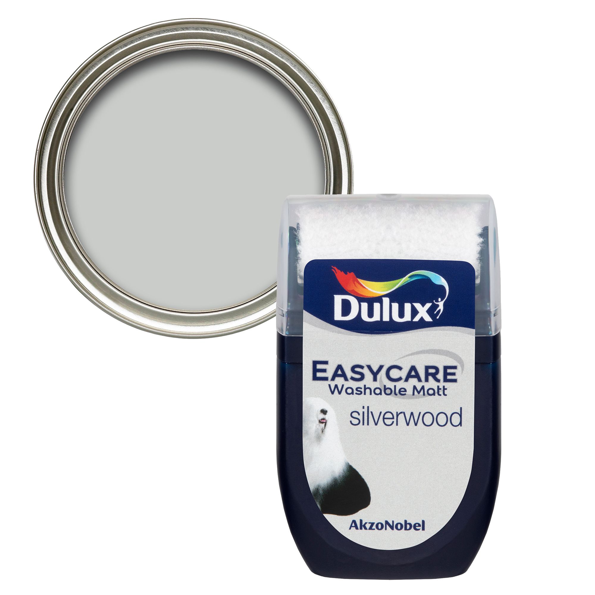 Dulux Easycare Washable & Tough Silverwood Matt Wall & ceiling Emulsion paint, 30ml Tester pot