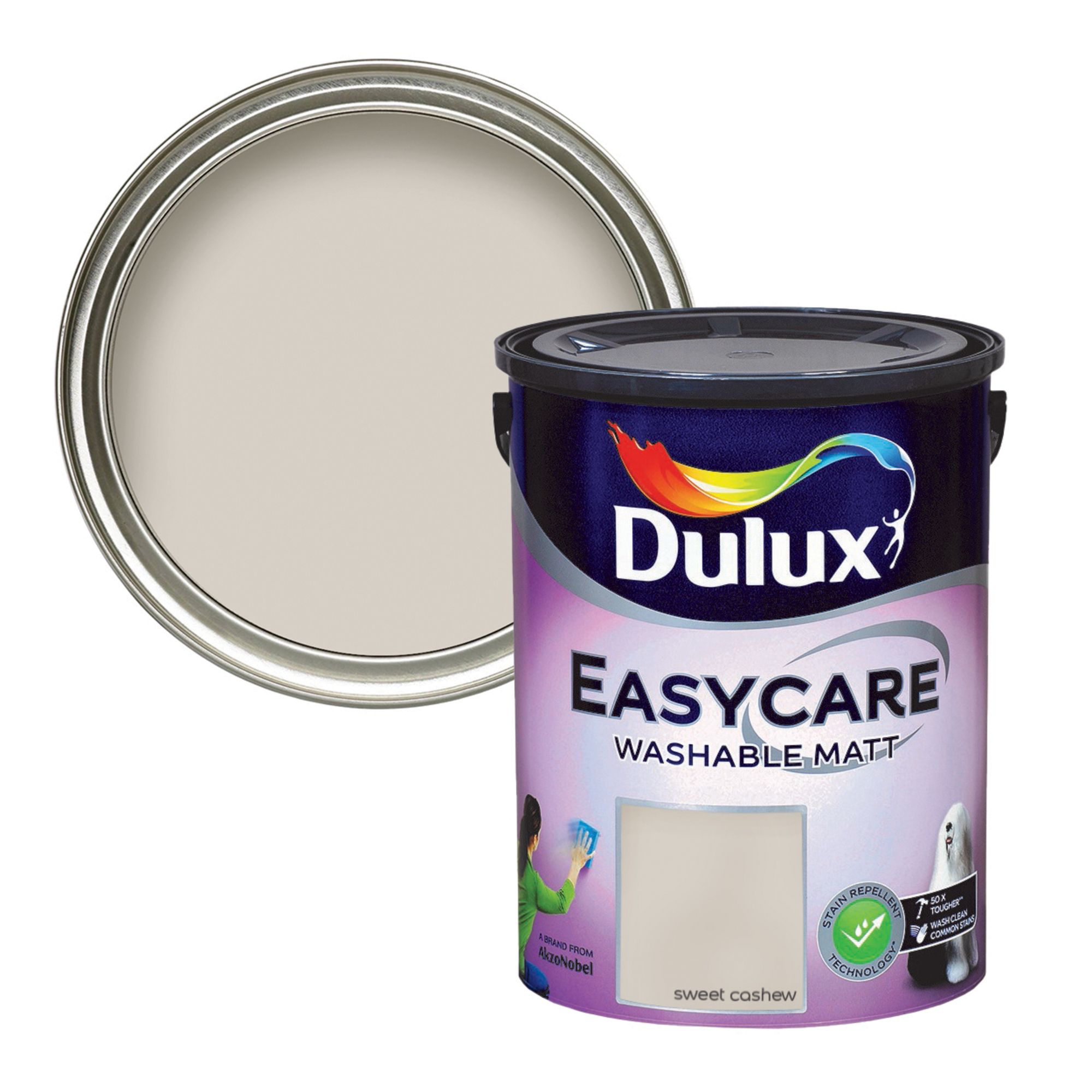 Dulux Easycare Washable & Tough Sweet Cashew Matt Wall & ceiling Emulsion paint, 5L