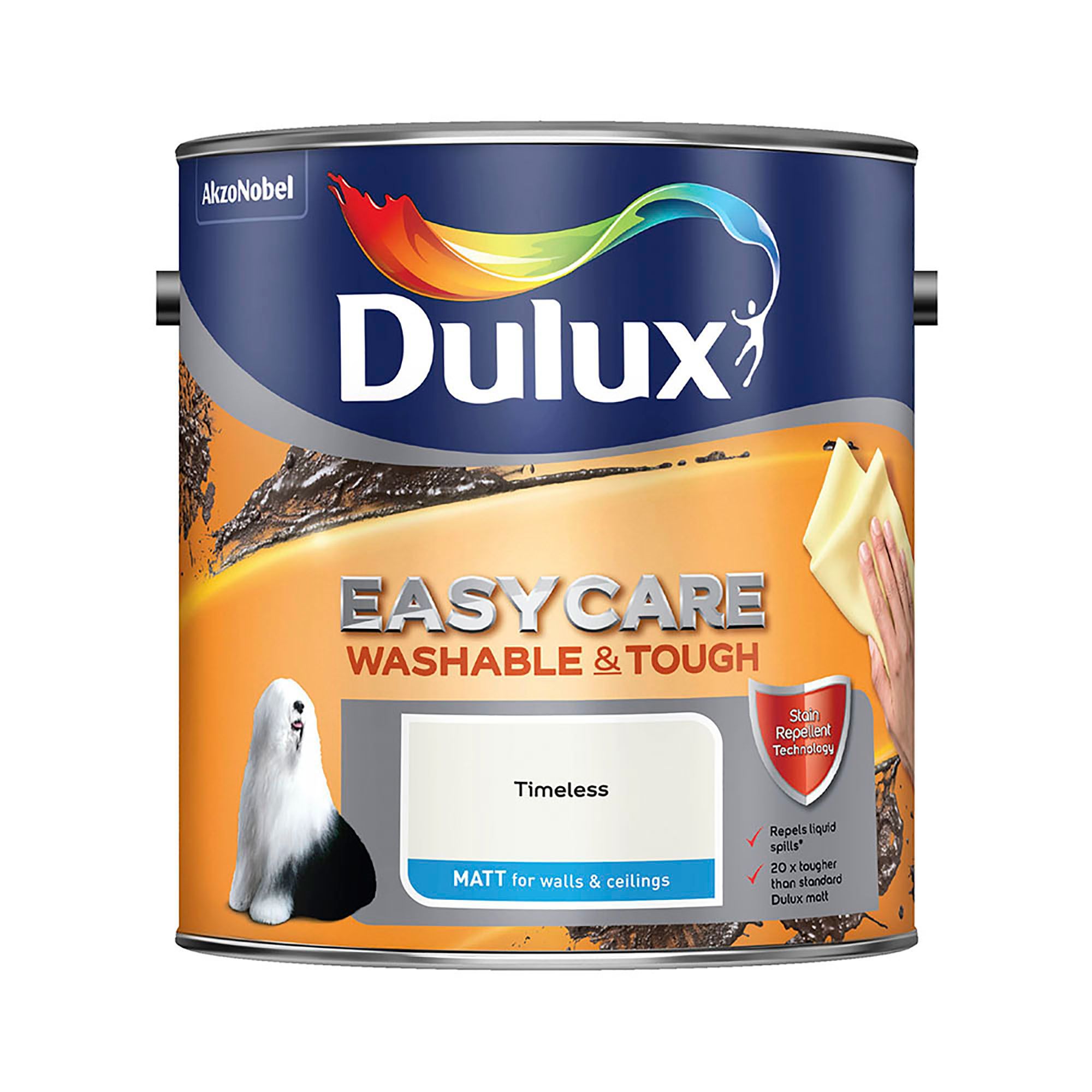 Dulux Easycare Washable & Tough Timeless Matt Wall & ceiling Emulsion paint, 2.5L