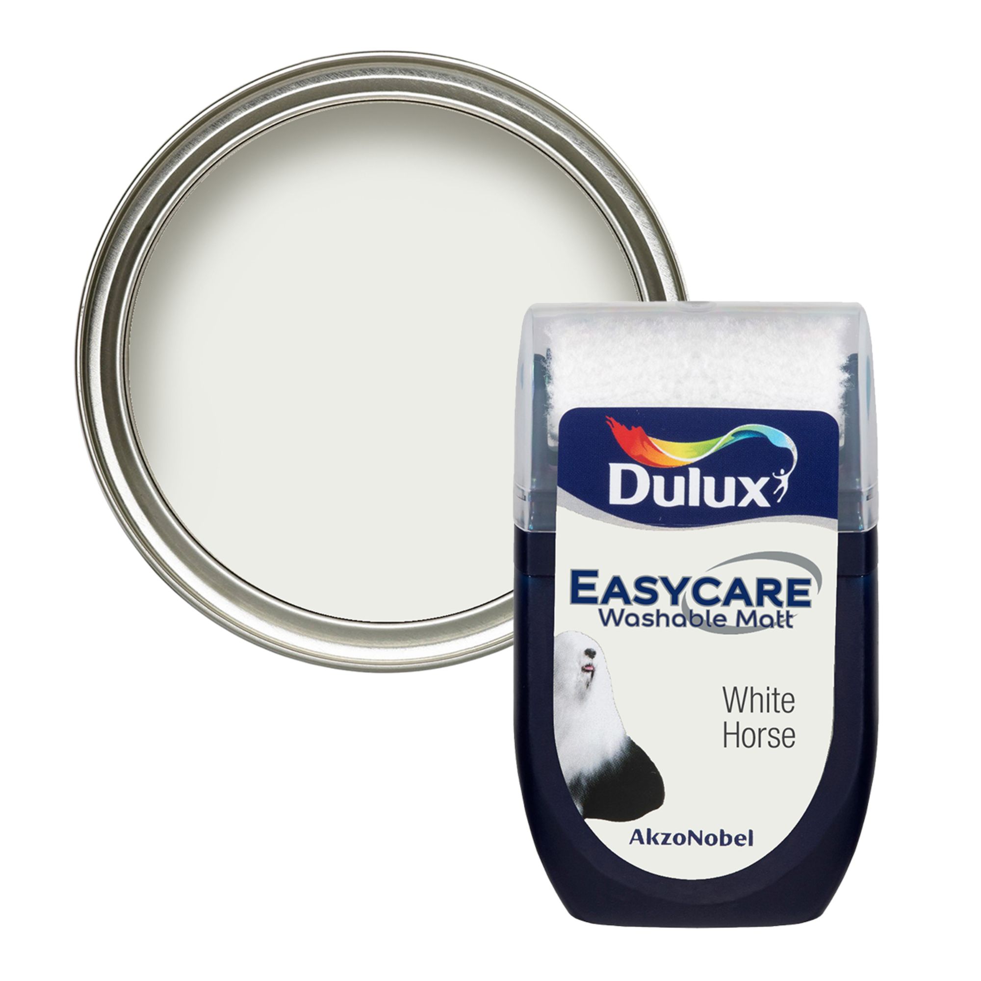 Dulux Easycare Washable & Tough White Horse Matt Wall & ceiling Emulsion paint, 30ml Tester pot