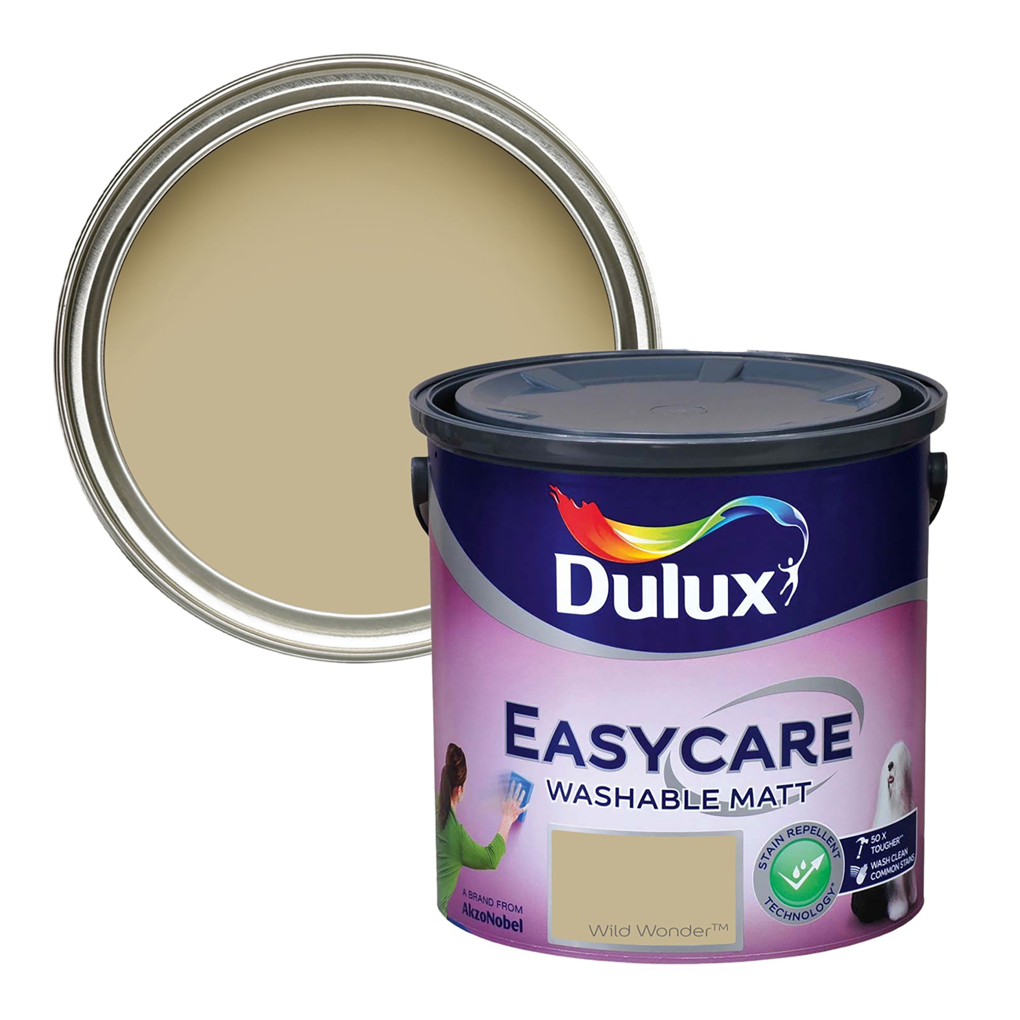 Dulux Easycare Washable & Tough Wild Wonder Matt Wall & ceiling Emulsion paint, 2.5L