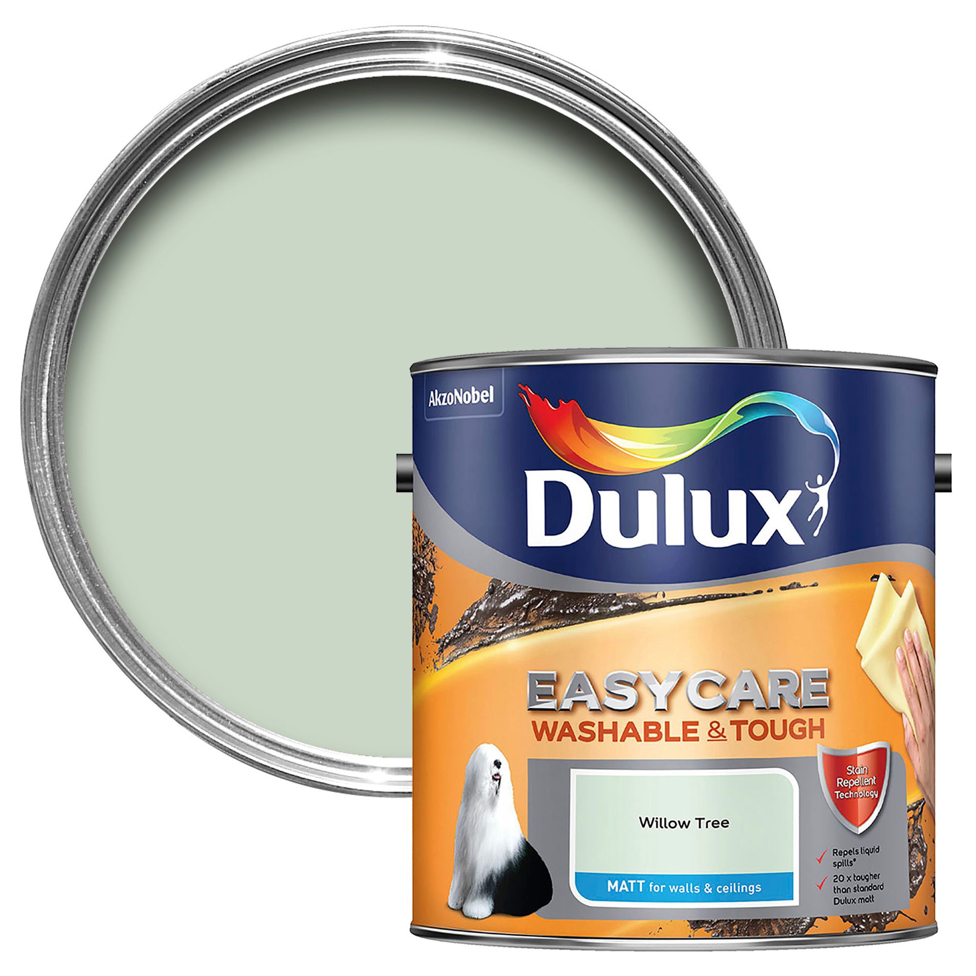 Dulux Walls & ceilings Willow tree Matt Emulsion paint, 2.5L