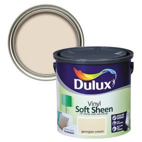 Dulux Georgian cream Soft sheen Emulsion paint, 2.5L