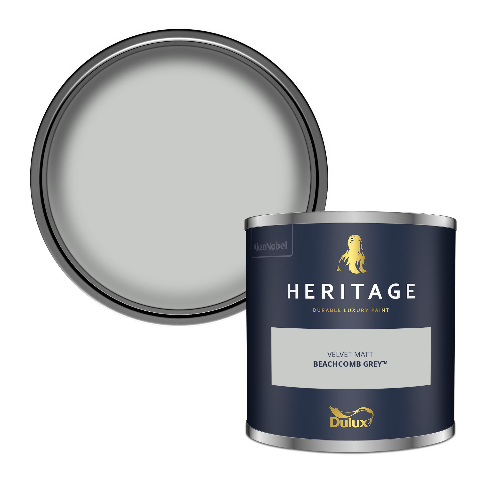 Dulux Heritage Beachcomb Grey Matt Wall paint, 125ml Tester pot