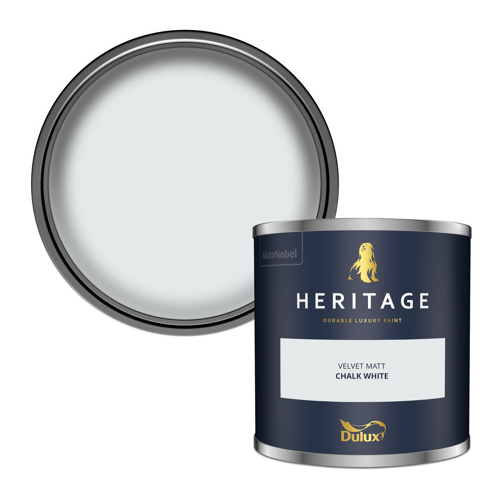 Dulux Heritage Chalk White Matt Wall paint, 125ml Tester pot