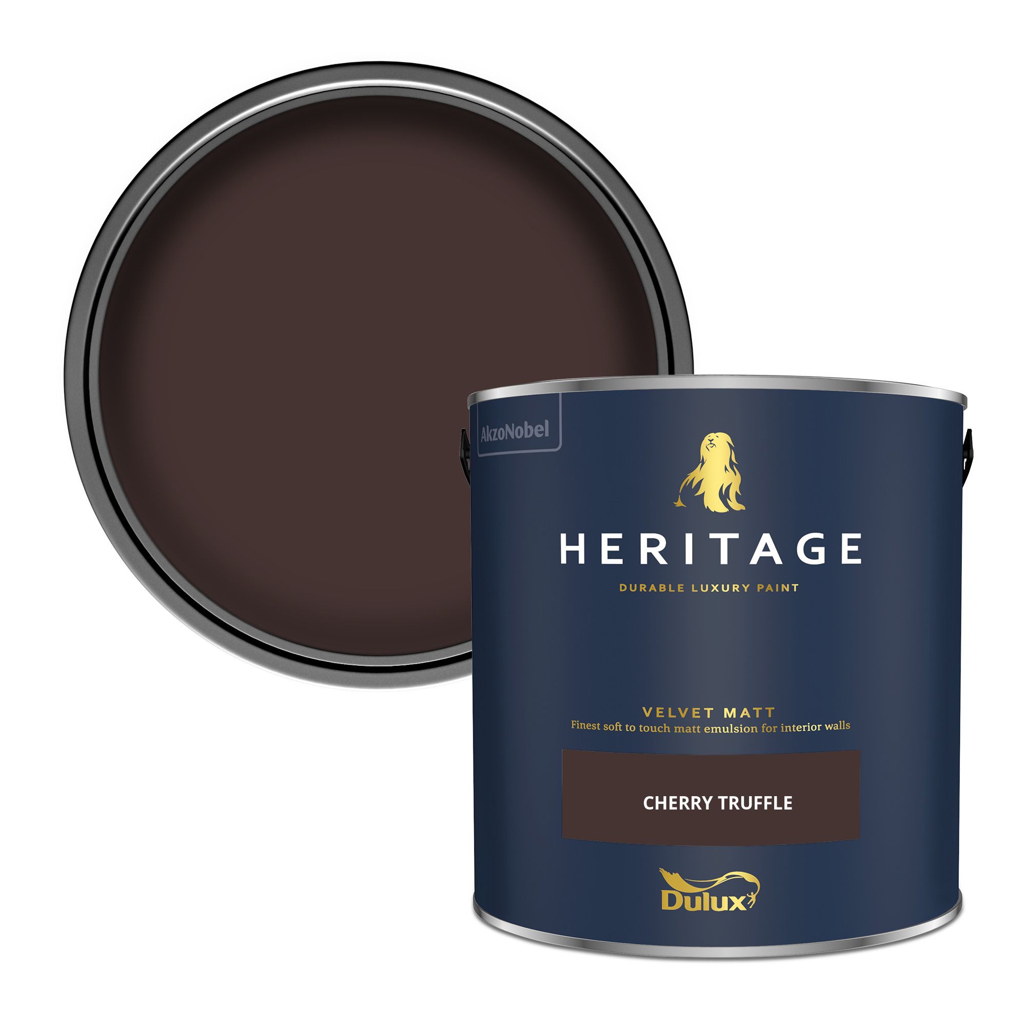 Dulux Heritage Cherry Truffle Velvet matt Wall paint, 2.5L
