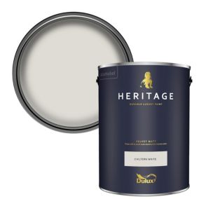 Dulux Heritage Chiltern White Velvet matt Emulsion paint, 5L