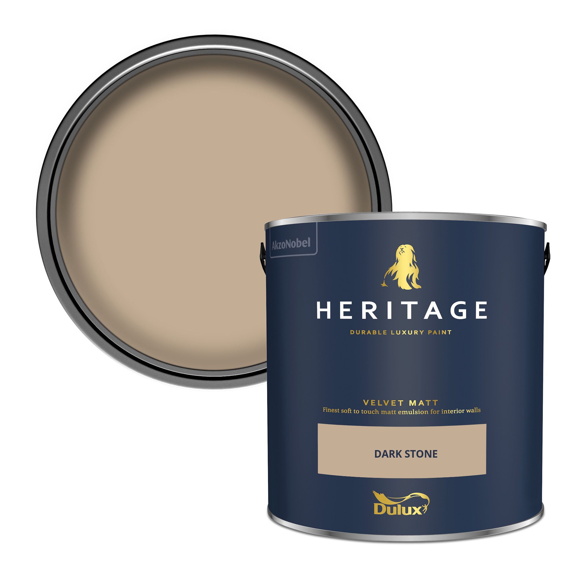 Dulux Heritage Dark Stone Velvet matt Wall paint, 2.5L