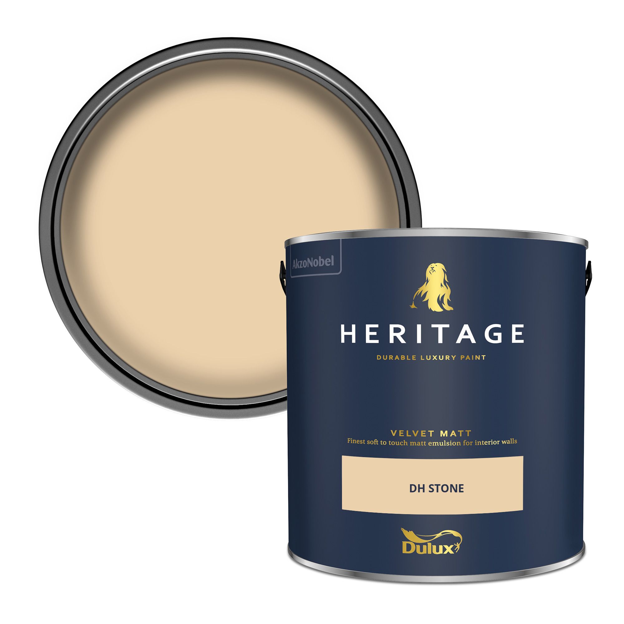 Dulux Heritage DH Stone Velvet matt Wall paint, 2.5L