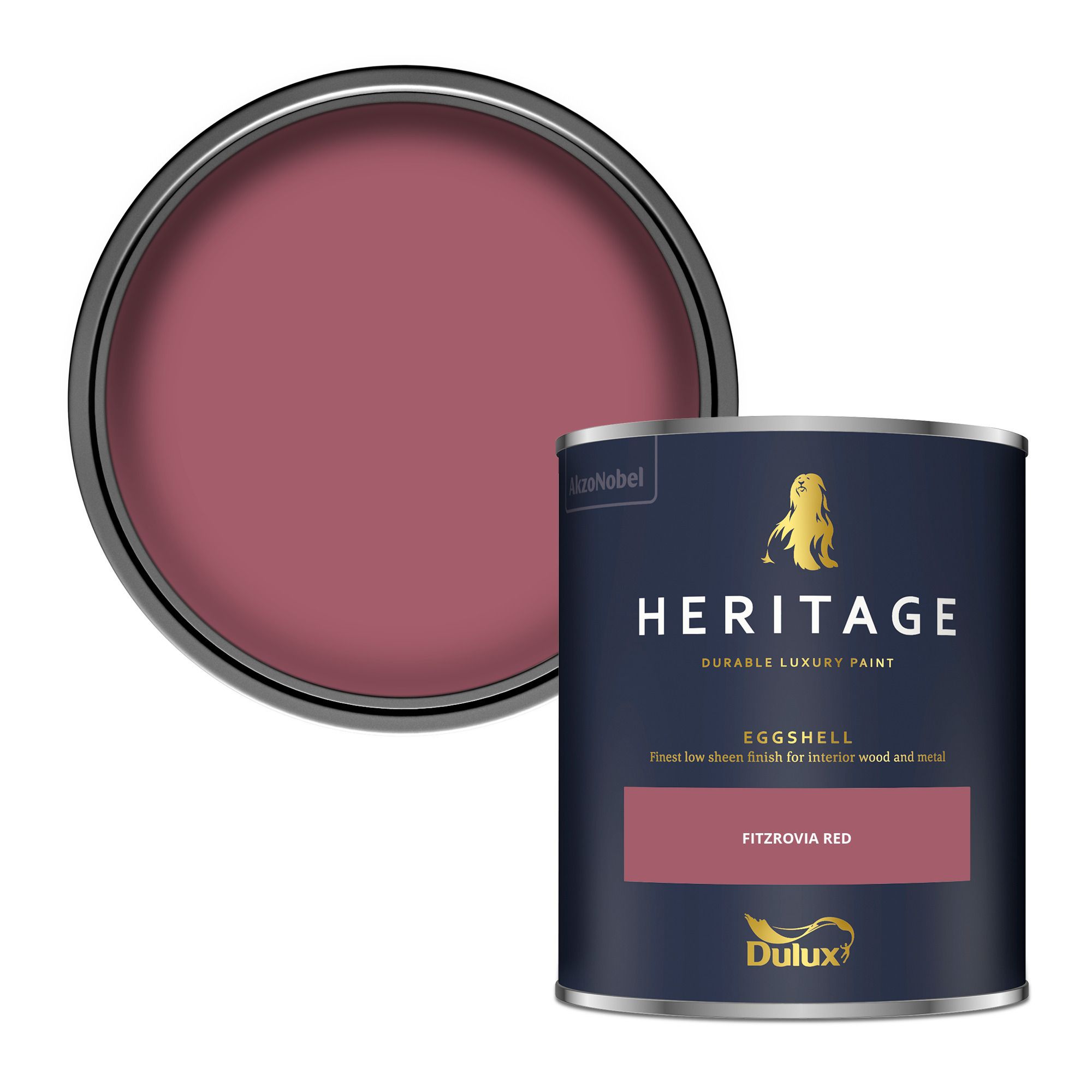 Dulux Heritage Fitzrovia Red Eggshell Multi-surface Wall paint, 750ml