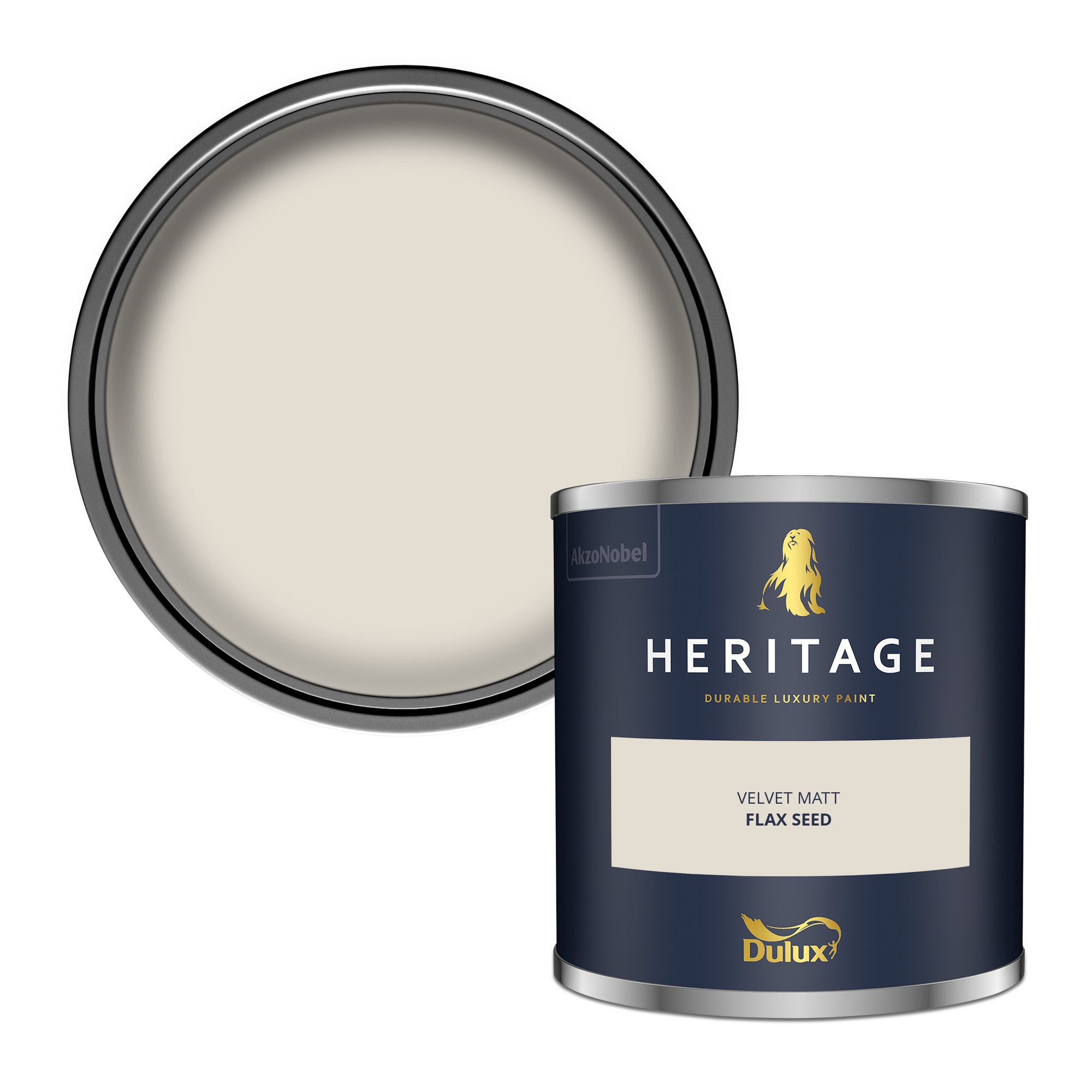 Dulux Heritage Flax Seed Matt Wall paint, 125ml Tester pot