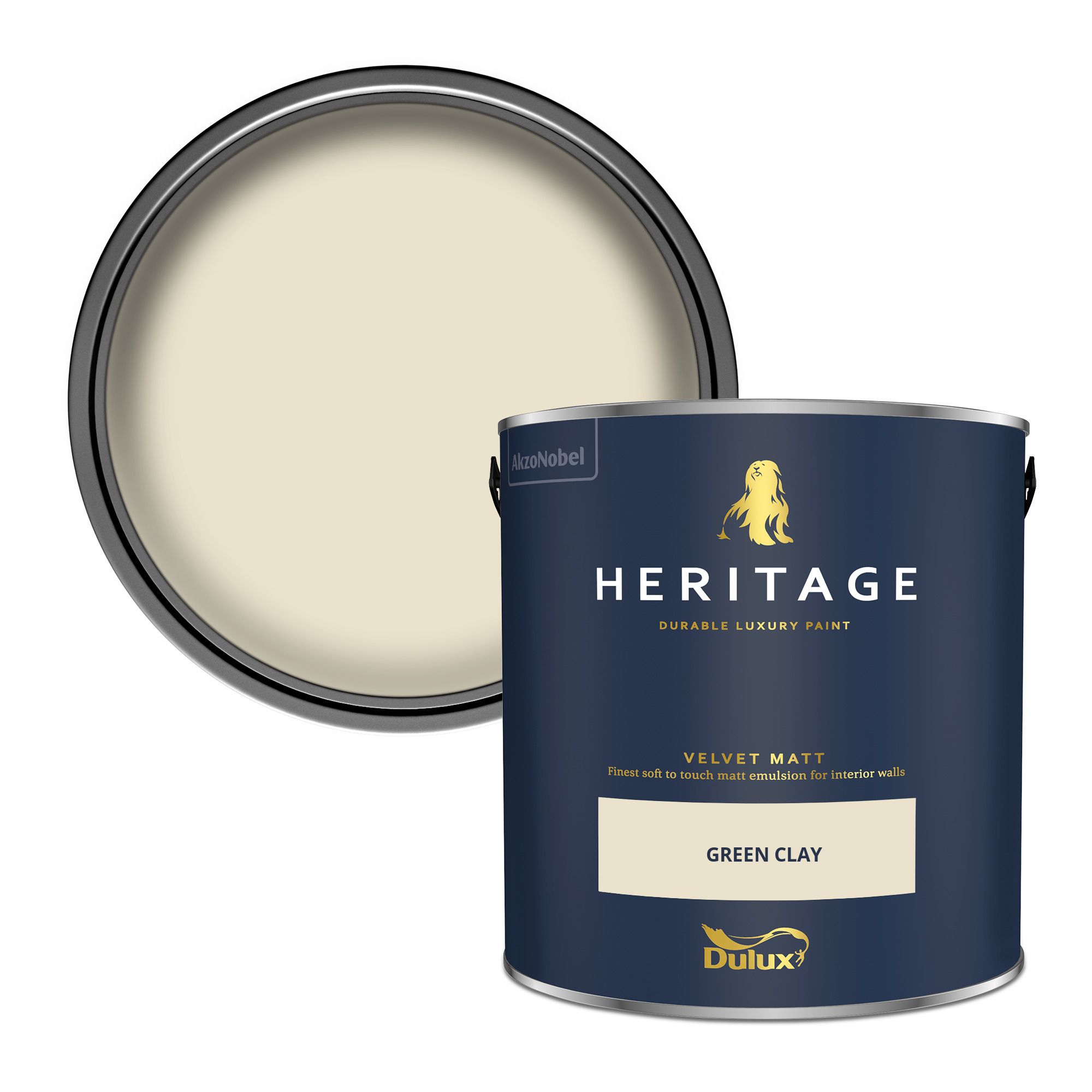 Dulux Heritage Green Clay Velvet matt Wall paint, 2.5L