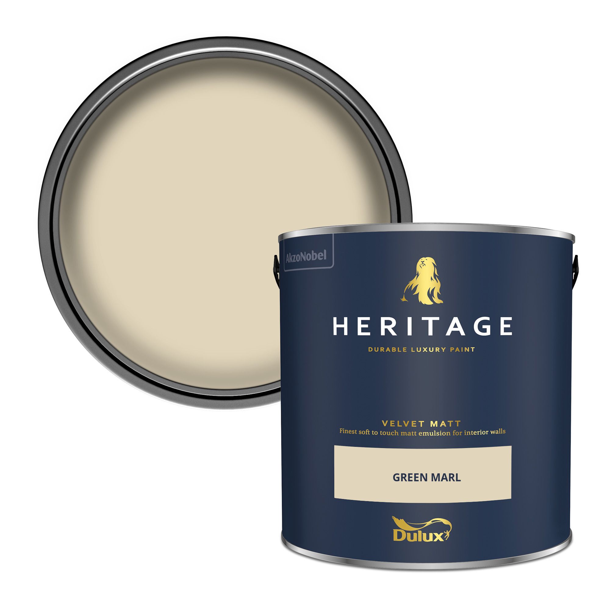 Dulux Heritage Green Marl Velvet matt Wall paint, 2.5L