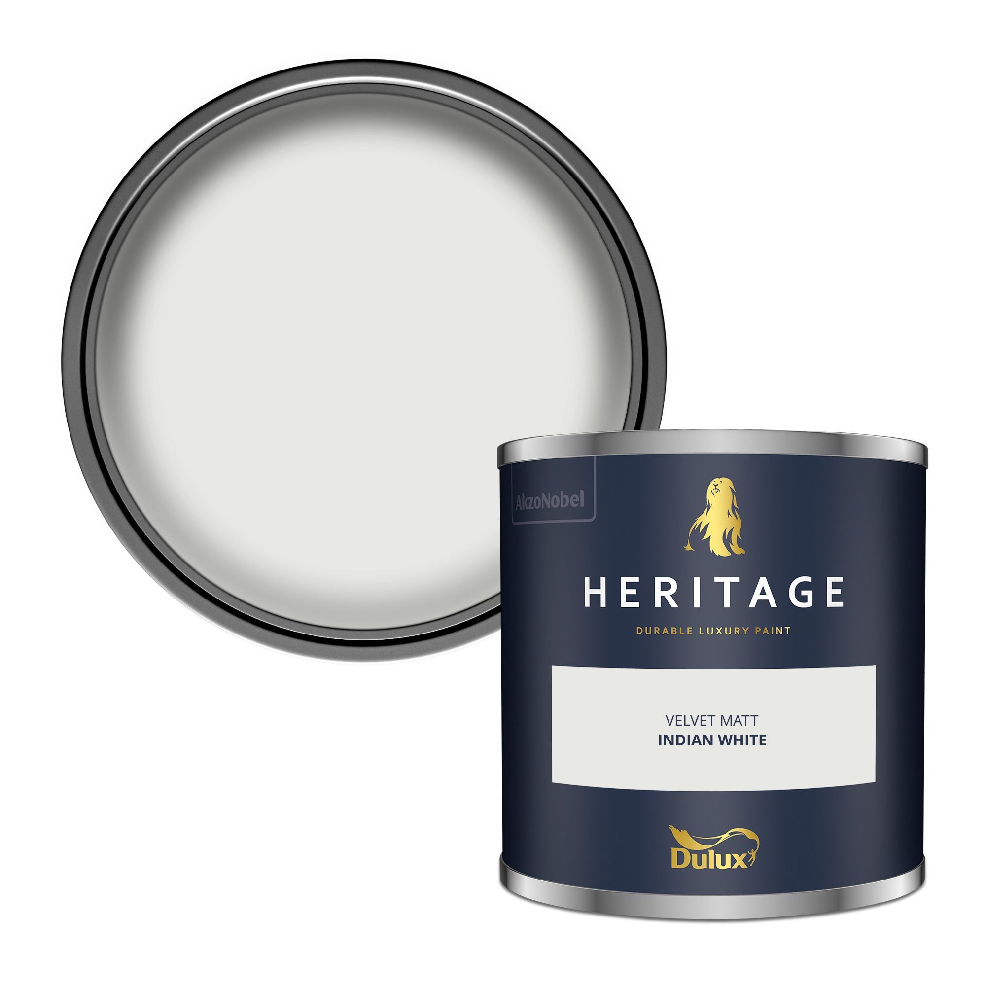 Dulux Heritage Indian White Matt Wall paint, 125ml Tester pot