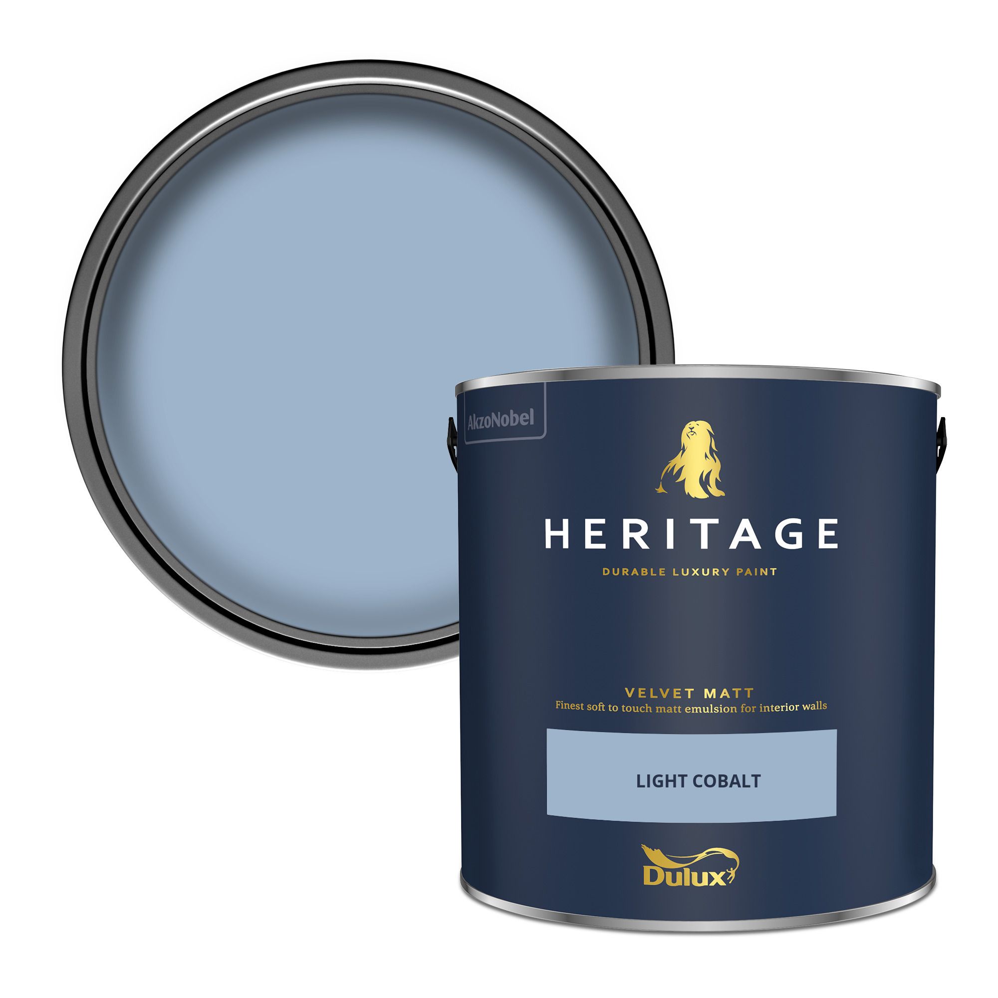 Dulux Heritage Light Cobalt Velvet matt Wall paint, 2.5L