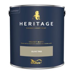 Dulux Heritage Olive Tree Velvet matt Emulsion paint, 2.5L
