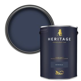 Dulux Heritage Oxford Blue Velvet matt Emulsion paint, 5L
