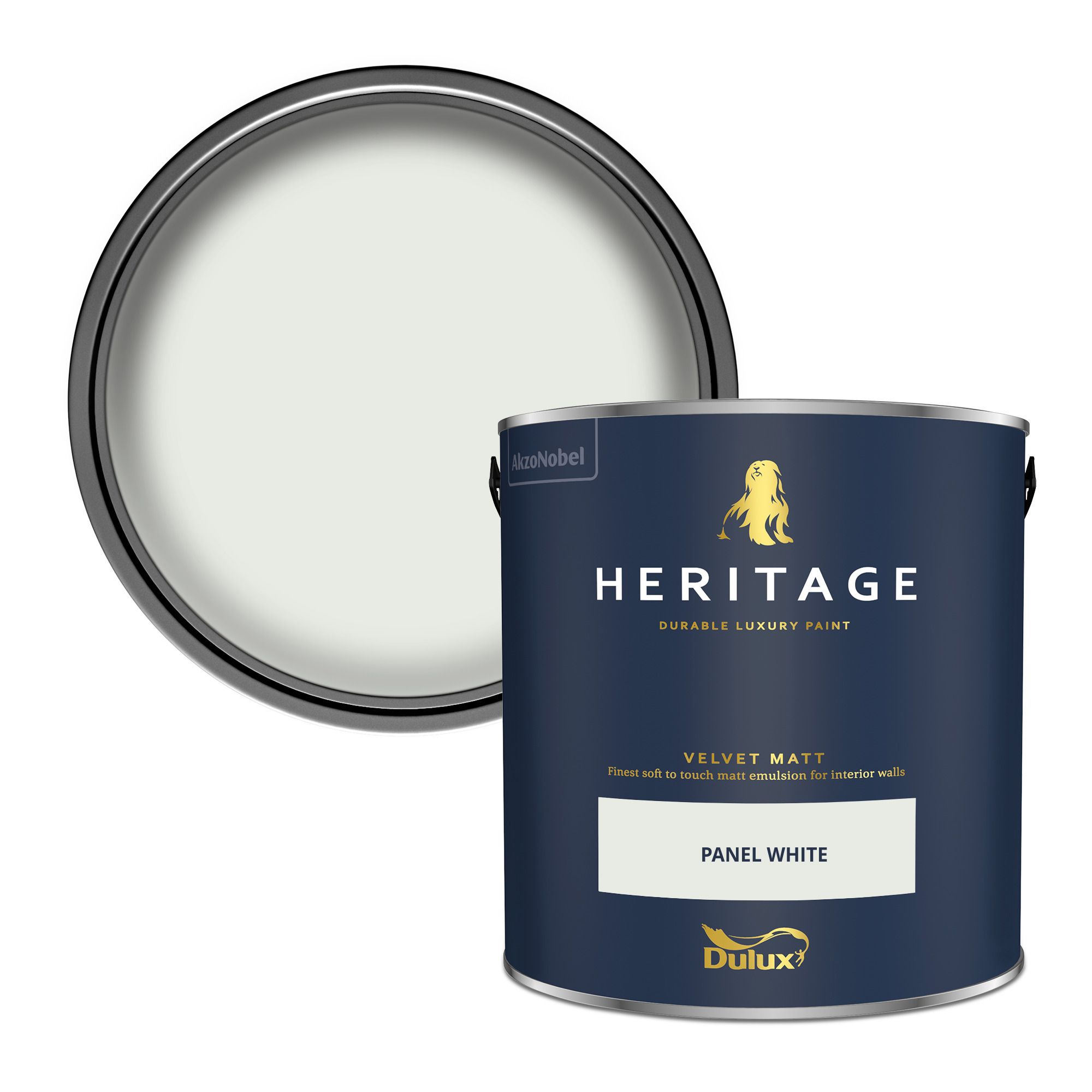 Dulux Heritage Panel White Velvet matt Wall paint, 2.5L